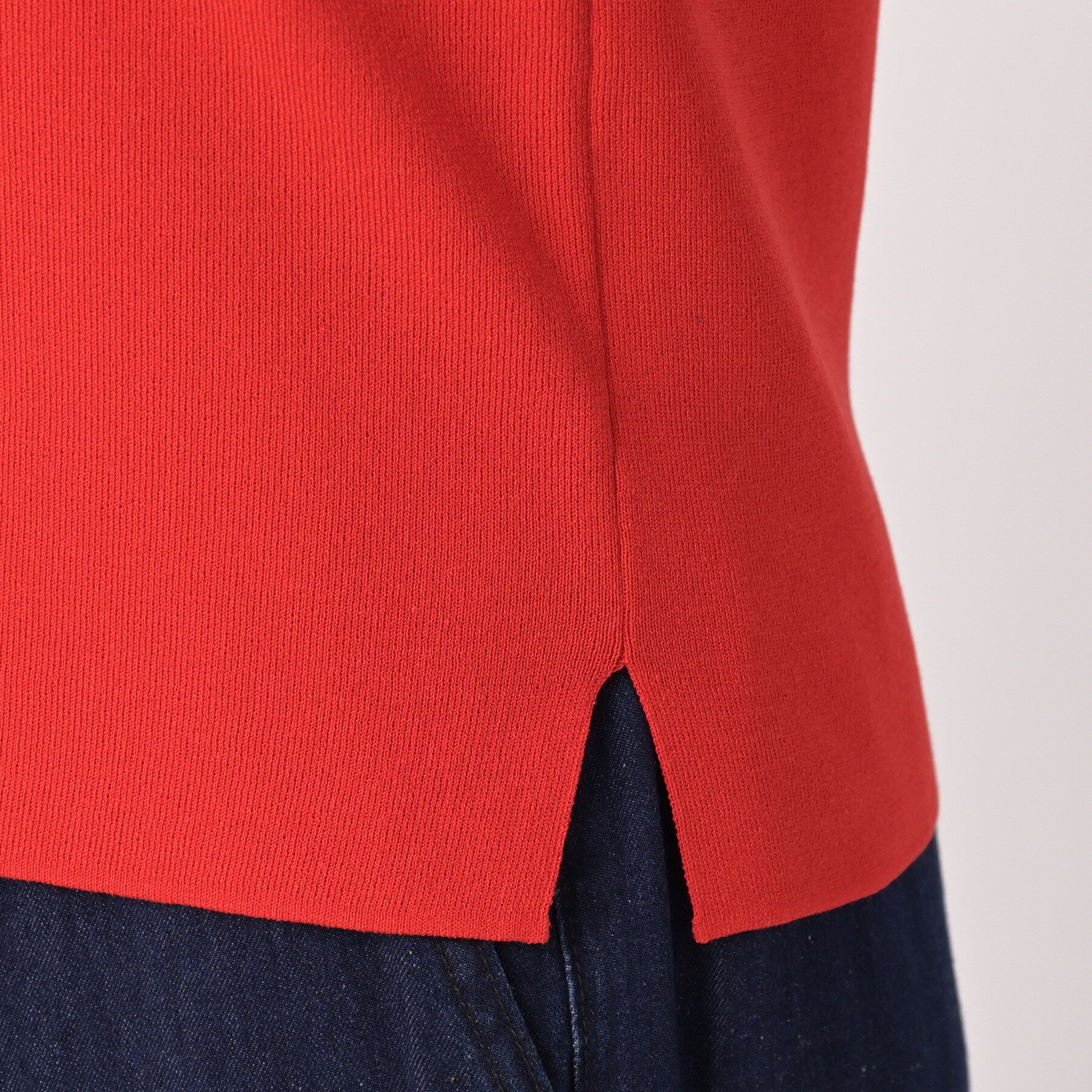 UNTITLED「【洗える/七分袖】ボートネックコットンプルオーバー」|ニット・セーター|