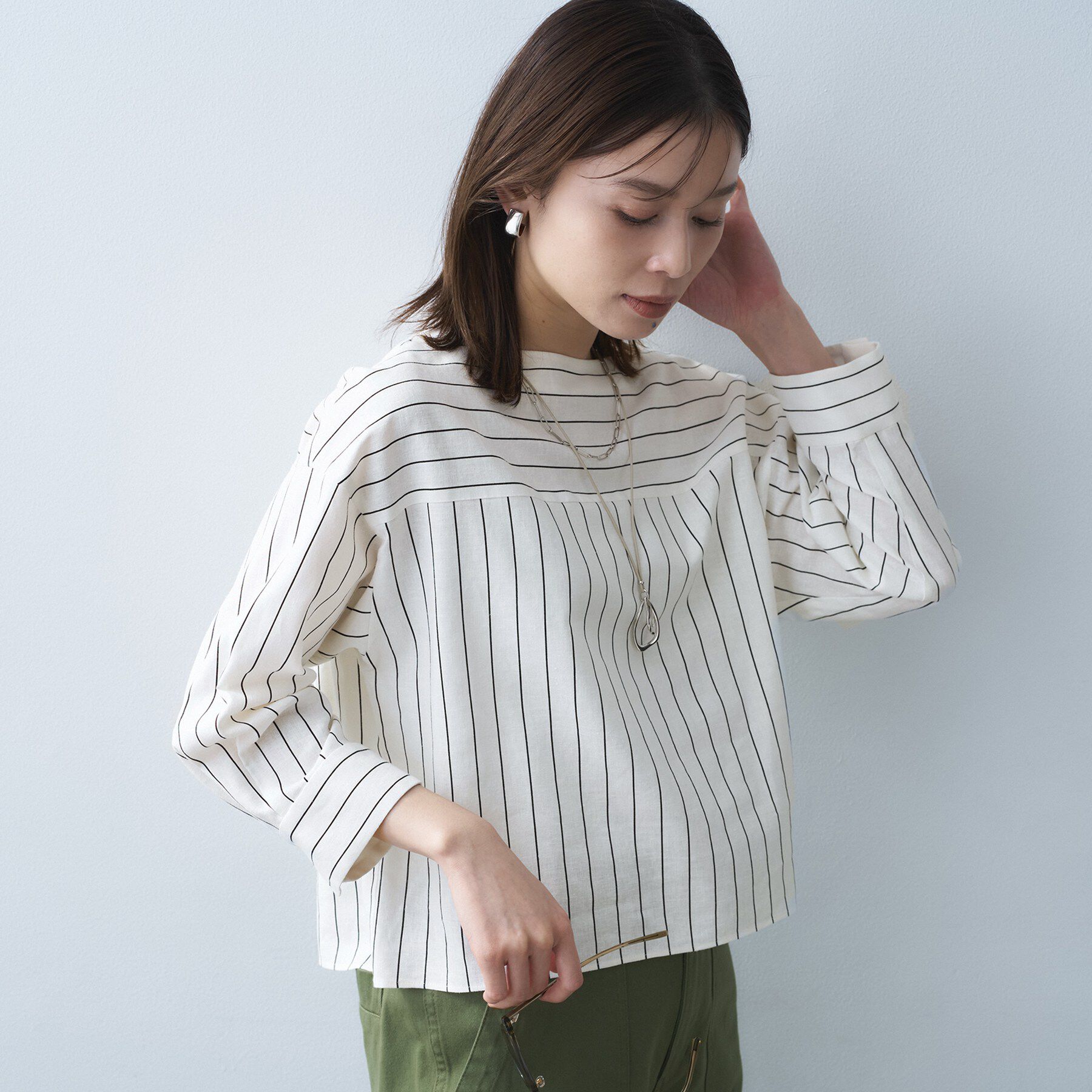 UNTITLED「ボートネックブラウス」|シャツ・ブラウス|