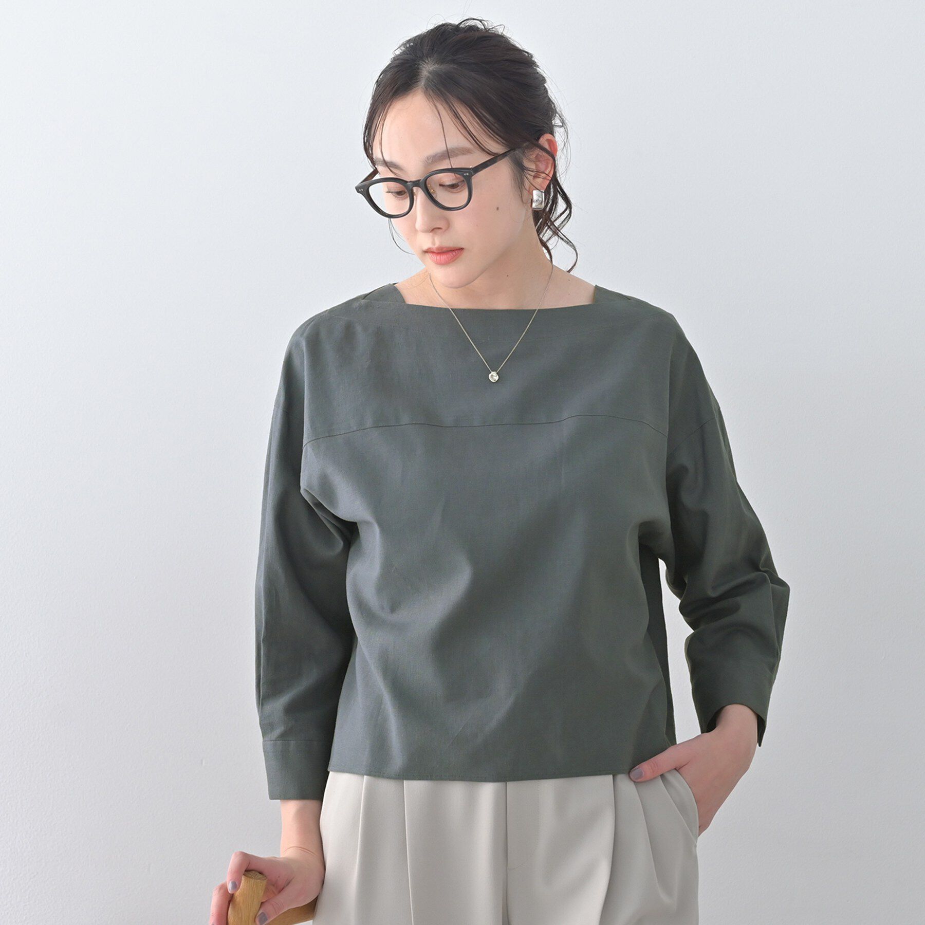 UNTITLED「ボートネックブラウス」|シャツ・ブラウス|