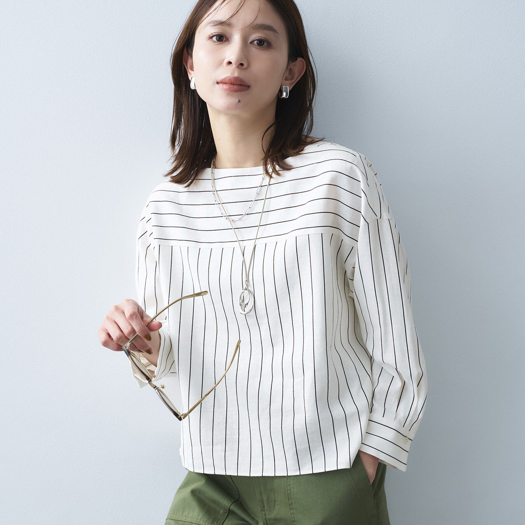 UNTITLED「ボートネックブラウス」|シャツ・ブラウス|オフホワイト(303