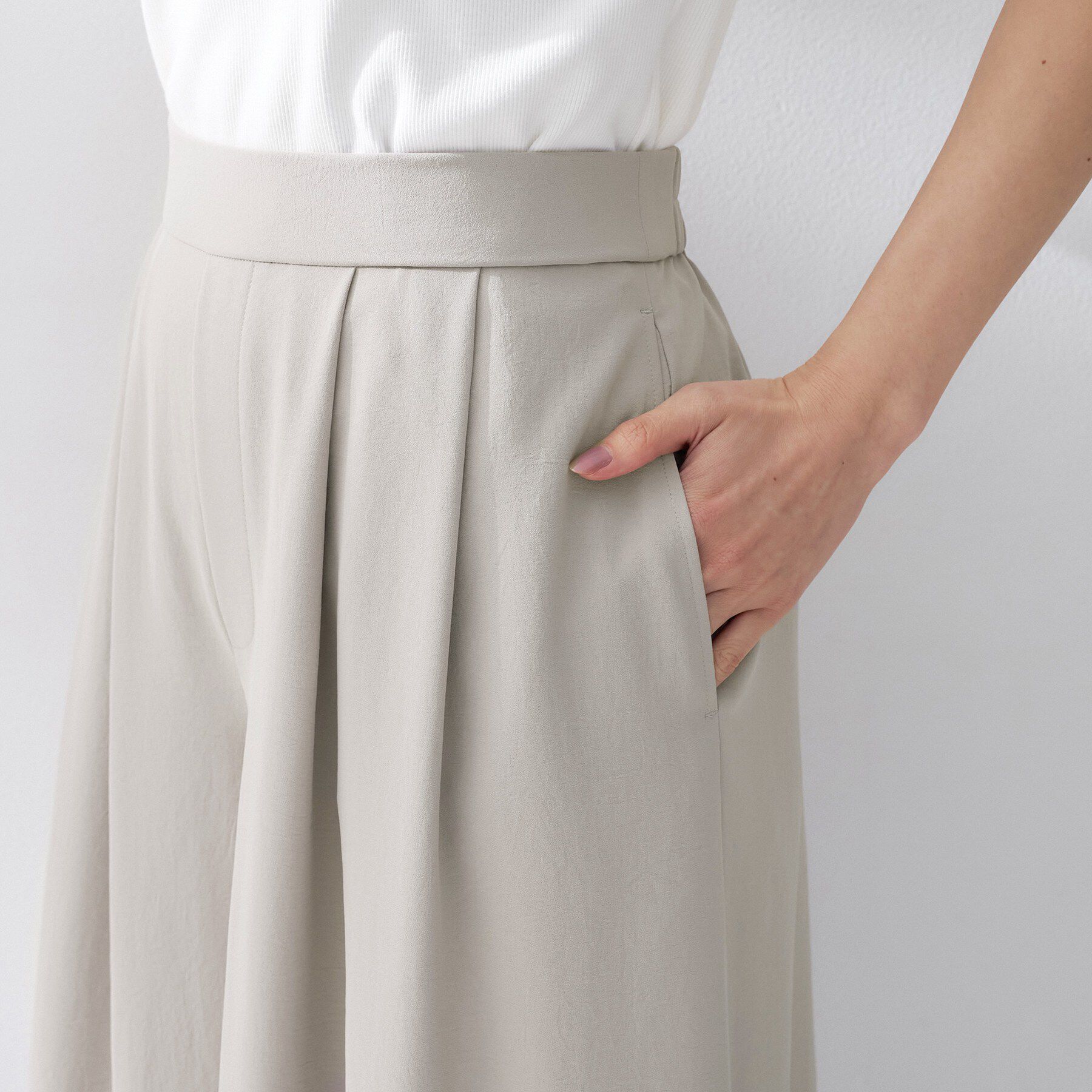 UNTITLED「【夏の名品セットアップが今年も登場！/はっ水/遮熱】リラクミスト ガウチョパンツ」|その他|