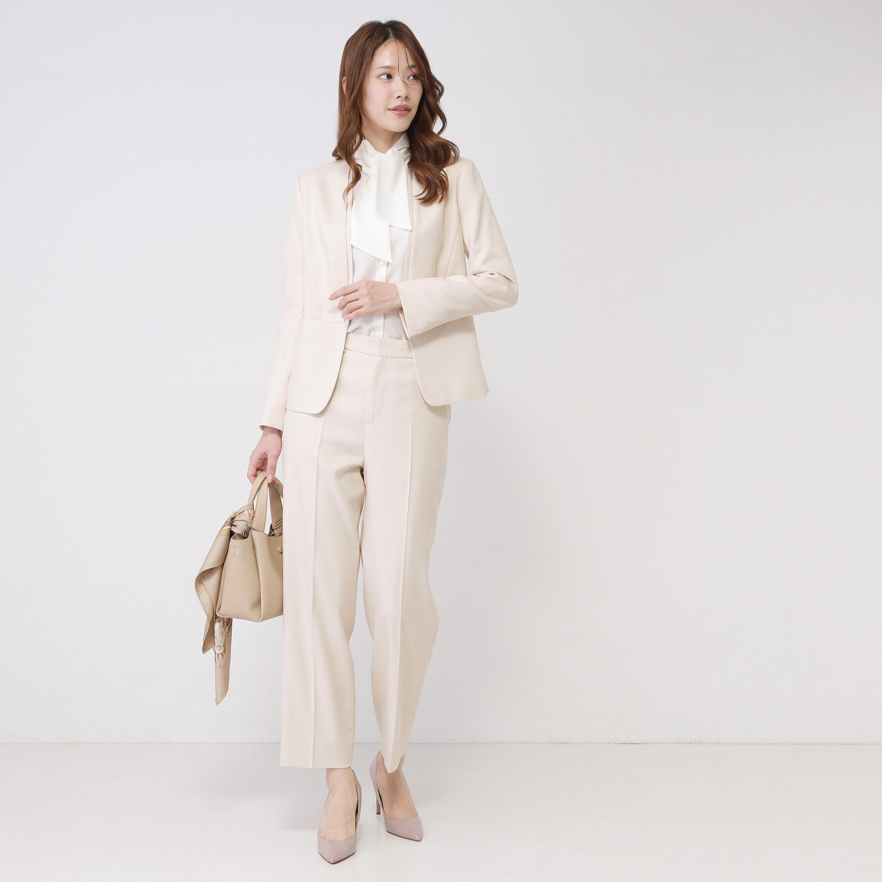 COUP DE CHANCE「【手洗い可／日本製／スーツ可】美シルエット カラーレスジャケット」|ノーカラージャケット|