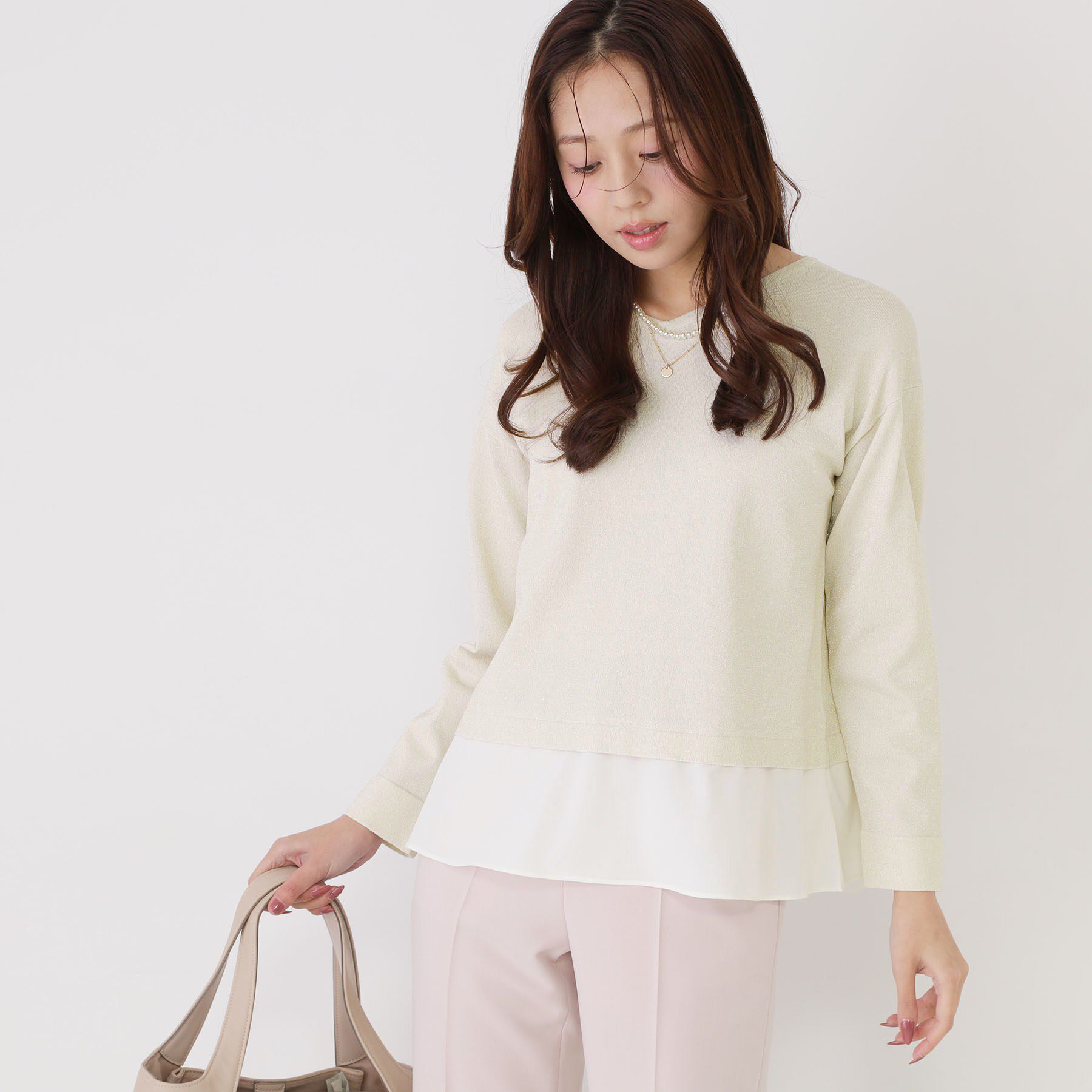 COUP DE CHANCE「【洗える】レイヤード風デザイントップス」|ニット・セーター|