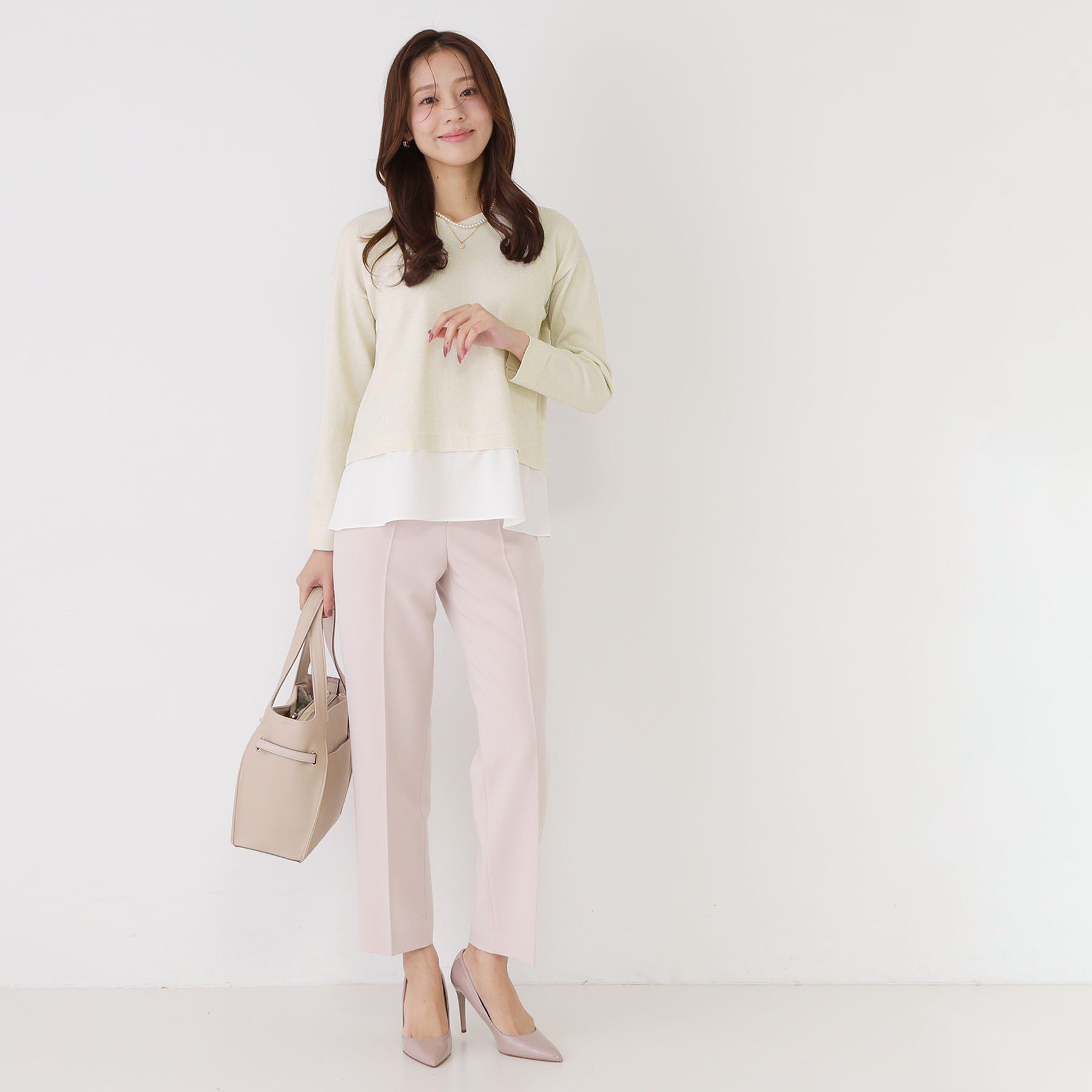 COUP DE CHANCE「【洗える】レイヤード風デザイントップス」|ニット・セーター|