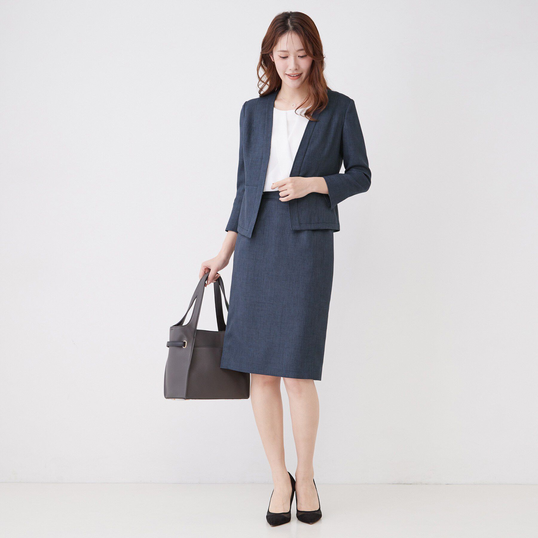 COUP DE CHANCE「【手洗い可／日本製／セットアップ可】麻調合繊タイトスカート」|スカート|