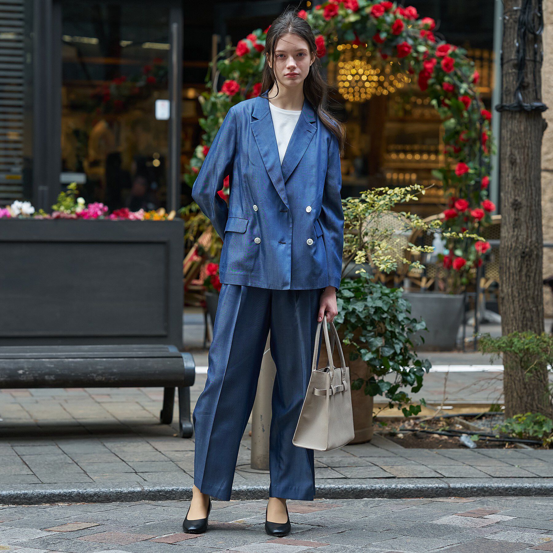 DRESSTERIOR「【大人MUSE5月号掲載】【セットアップ可】テンセルデニムダブルジャケット」|テーラードジャケット|