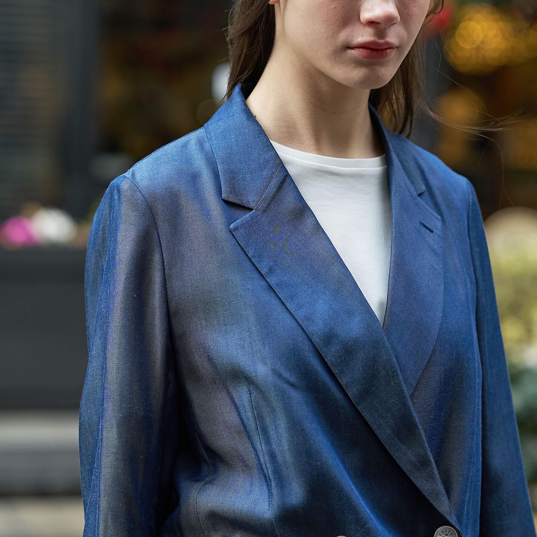 DRESSTERIOR「【大人MUSE5月号掲載】【セットアップ可】テンセルデニムダブルジャケット」|テーラードジャケット|