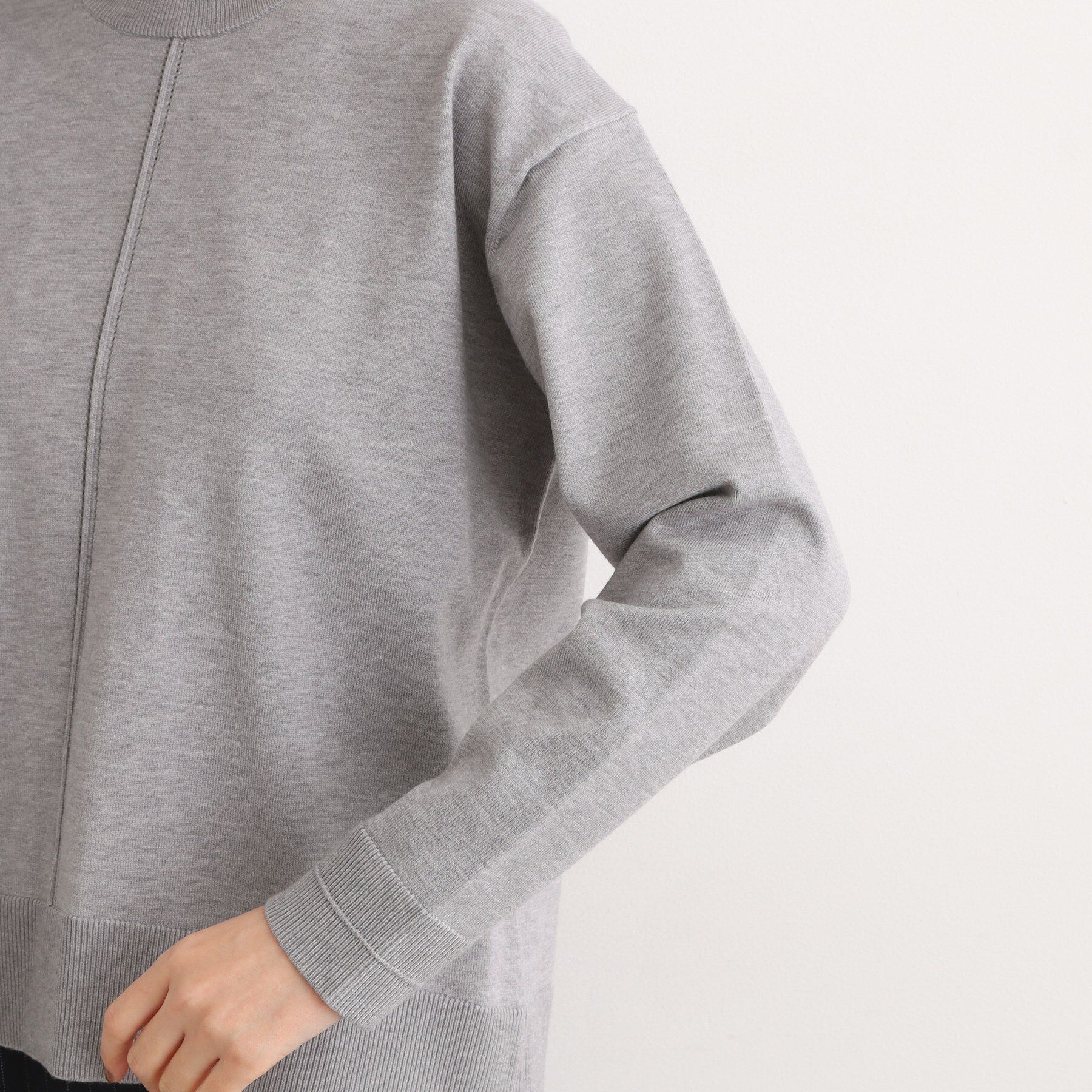 grove「【SETUP可能】冬から春まで心地よく　タック編みオーバーサイズニット」|ニット・セーター|