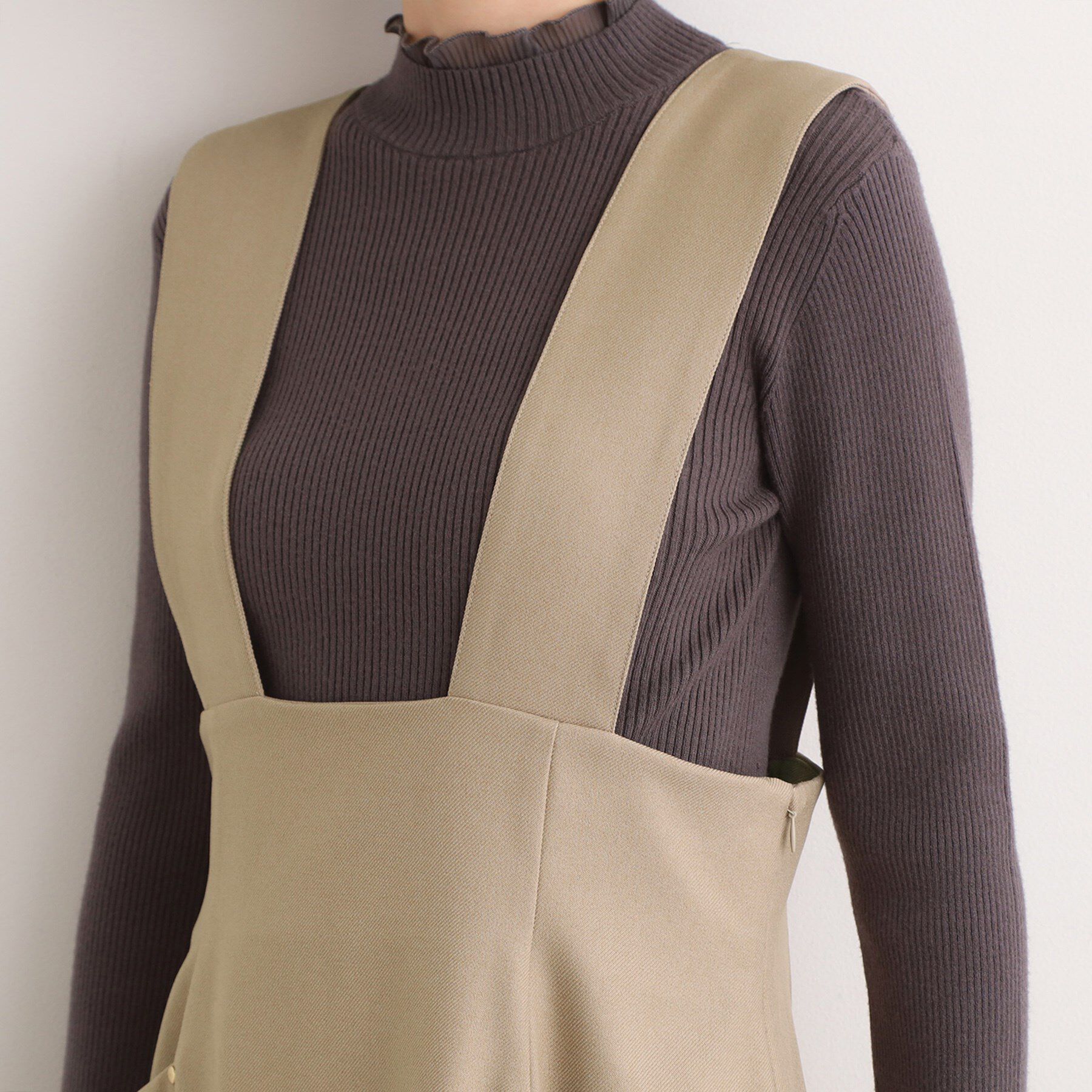 grove「【ウエストゴム】美シルエットなハイウエストサス付きスカート」|スカート|