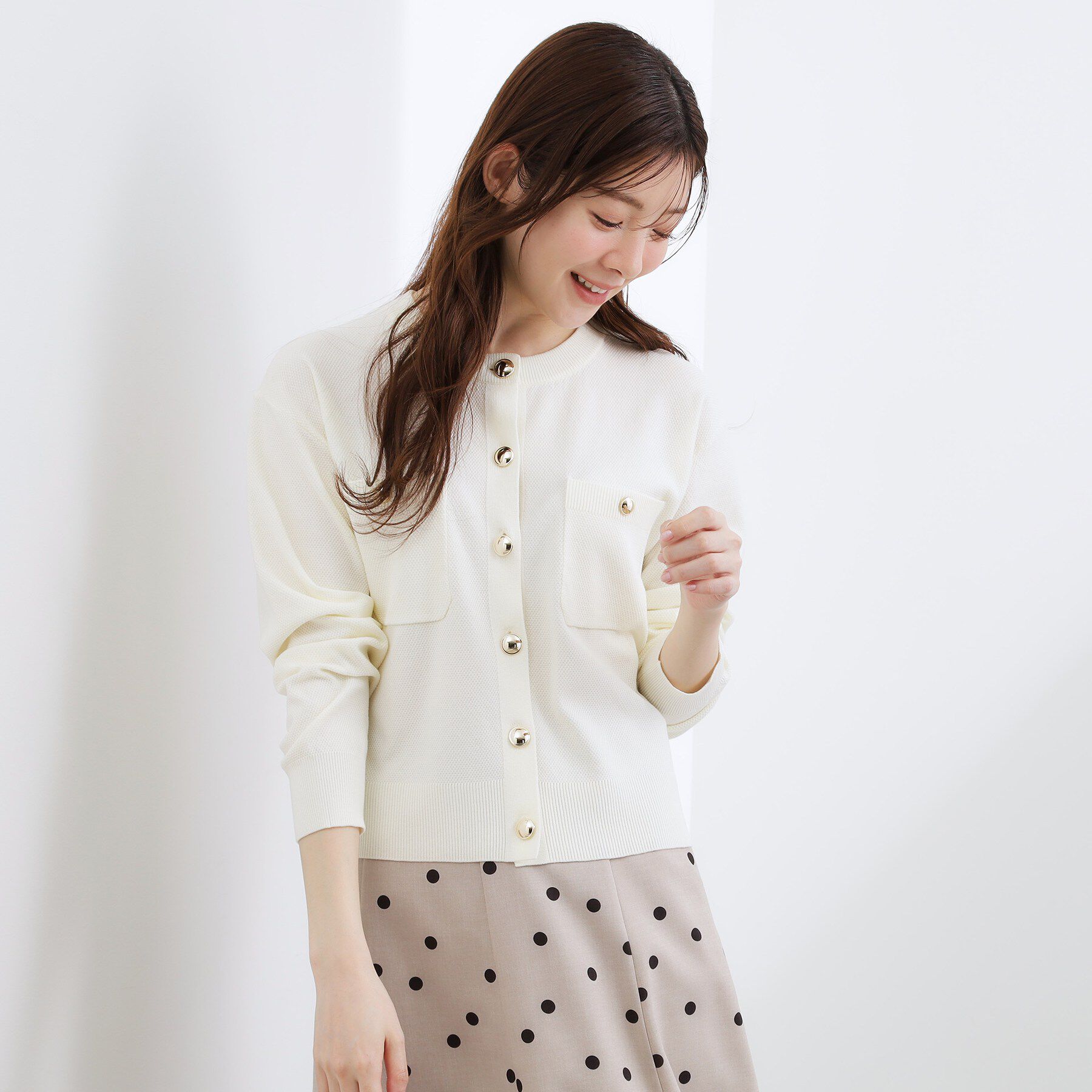 grove「【貴島明日香さん着用】フロントポケットカーディガン」|カーディガン|
