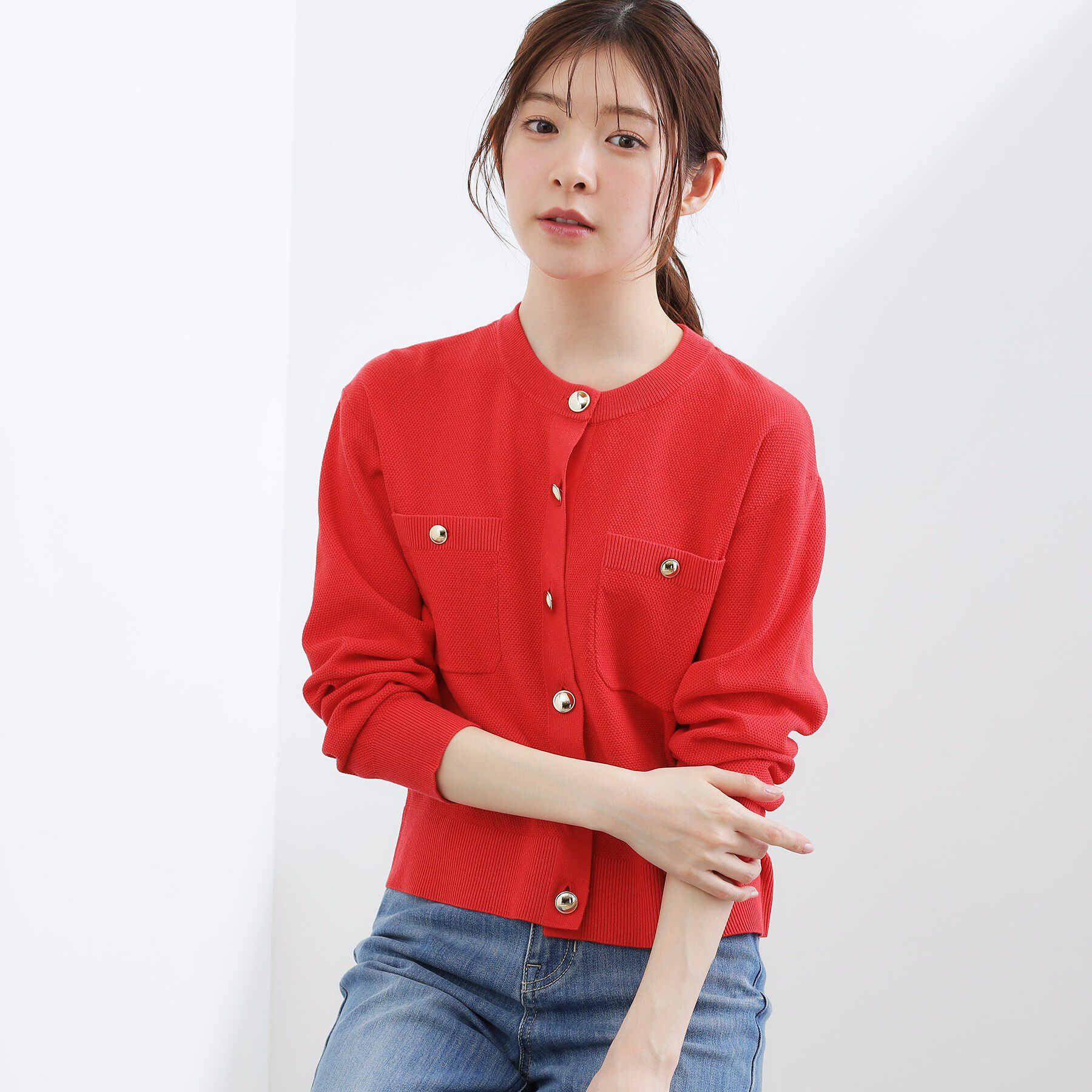grove「【貴島明日香さん着用】フロントポケットカーディガン」|カーディガン|