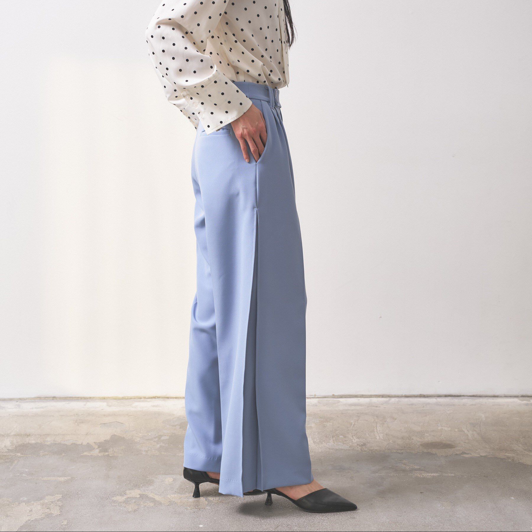 GALLEST「【オケージョン／セレモニー／セットアップ可能】ダブルクロスサイドボックスワイドパンツ」|その他|