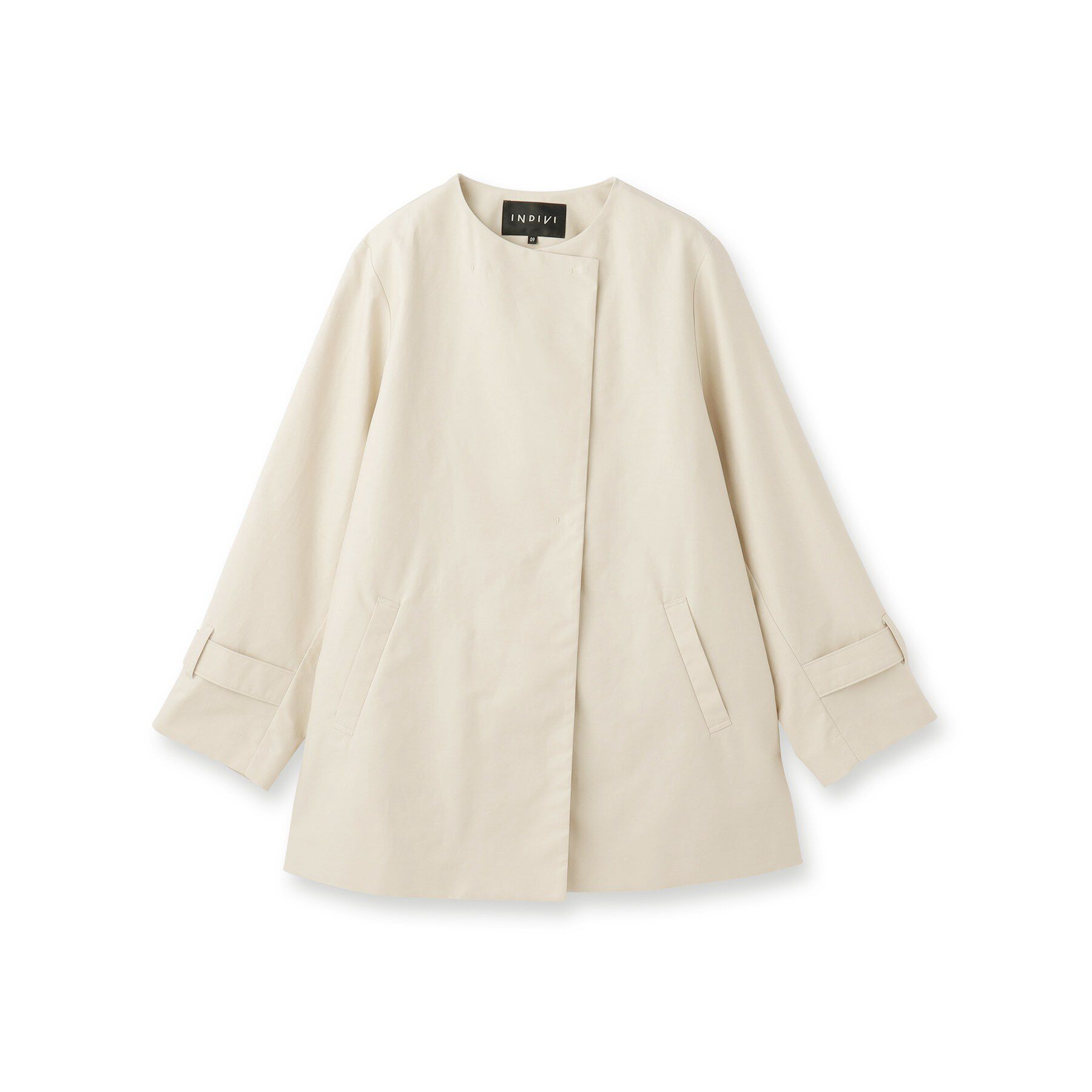 INDIVI「【撥水/軽量】ミドル丈 ミニマルトレンチコート」|トレンチコート|