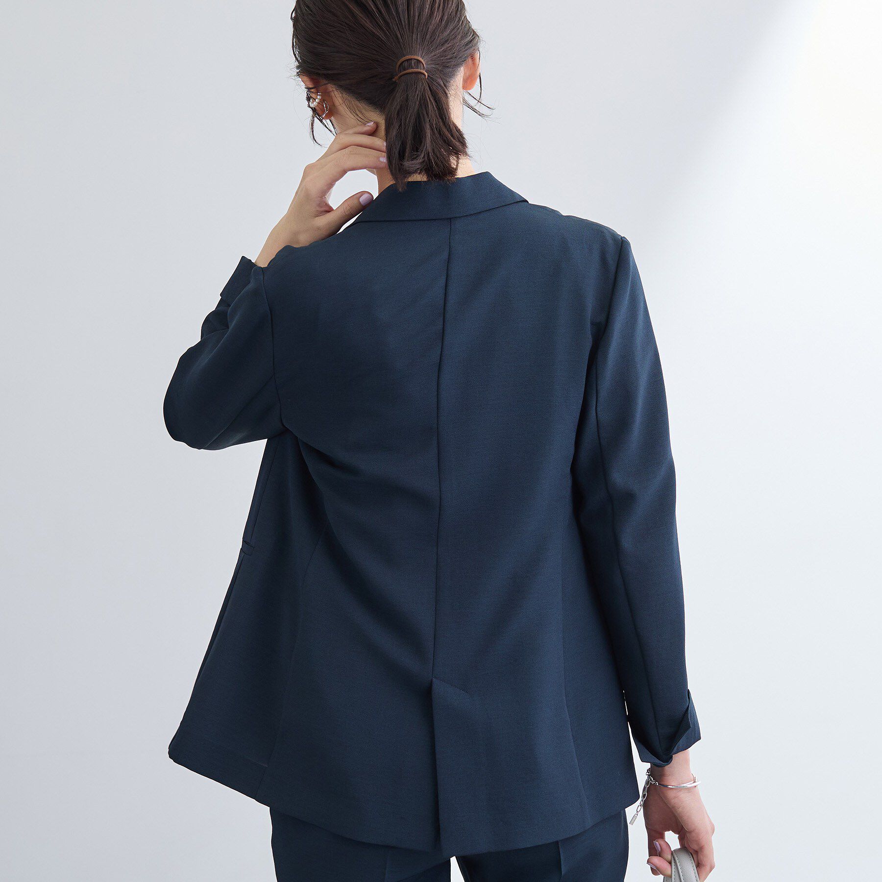 INDIVI「【洗える／UVケア／麻調】シングルジャケット」|テーラードジャケット|