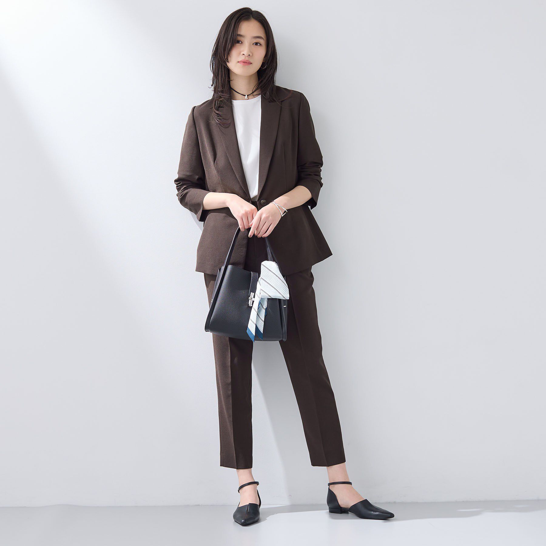 INDIVI「【洗える／UVケア／麻調】シングルジャケット」|テーラードジャケット|