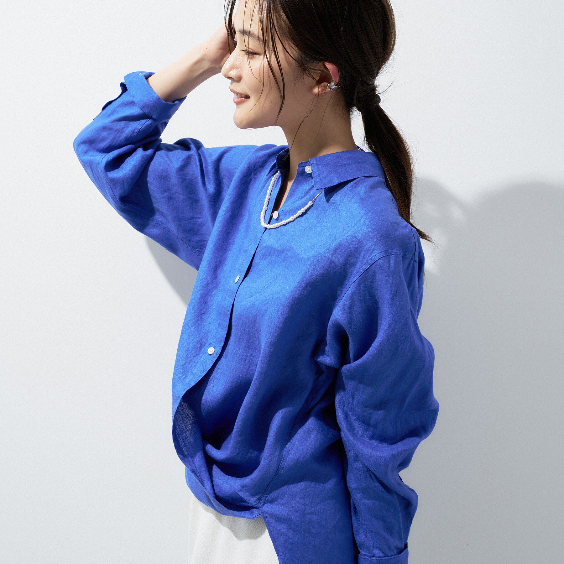 INDIVI「【接触冷感／2WAY】カシュクールリネンシャツ」|シャツ・ブラウス|