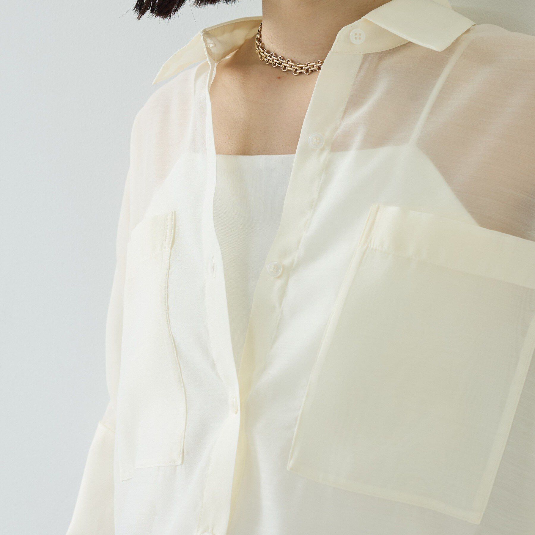 GALLEST「シアーコクーンブラウス」|シャツ・ブラウス|