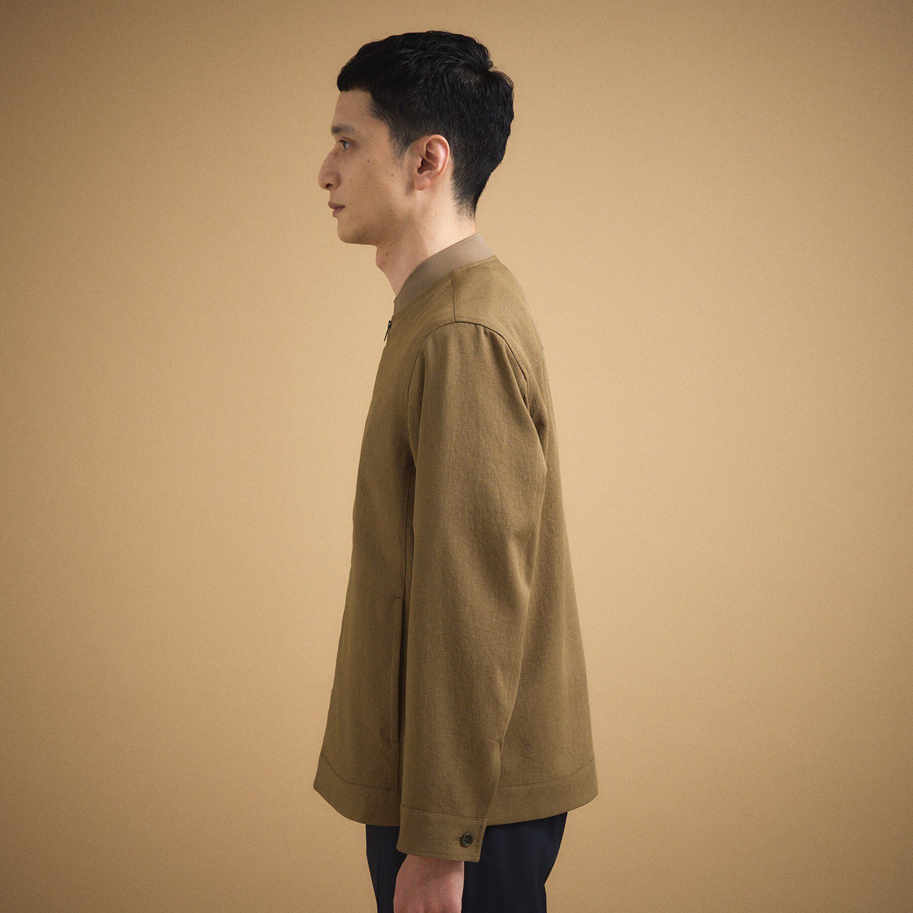 TAKEO KIKUCHI「リネンライクカルゼ リブブルゾン」|ブルゾン・スタジャン|