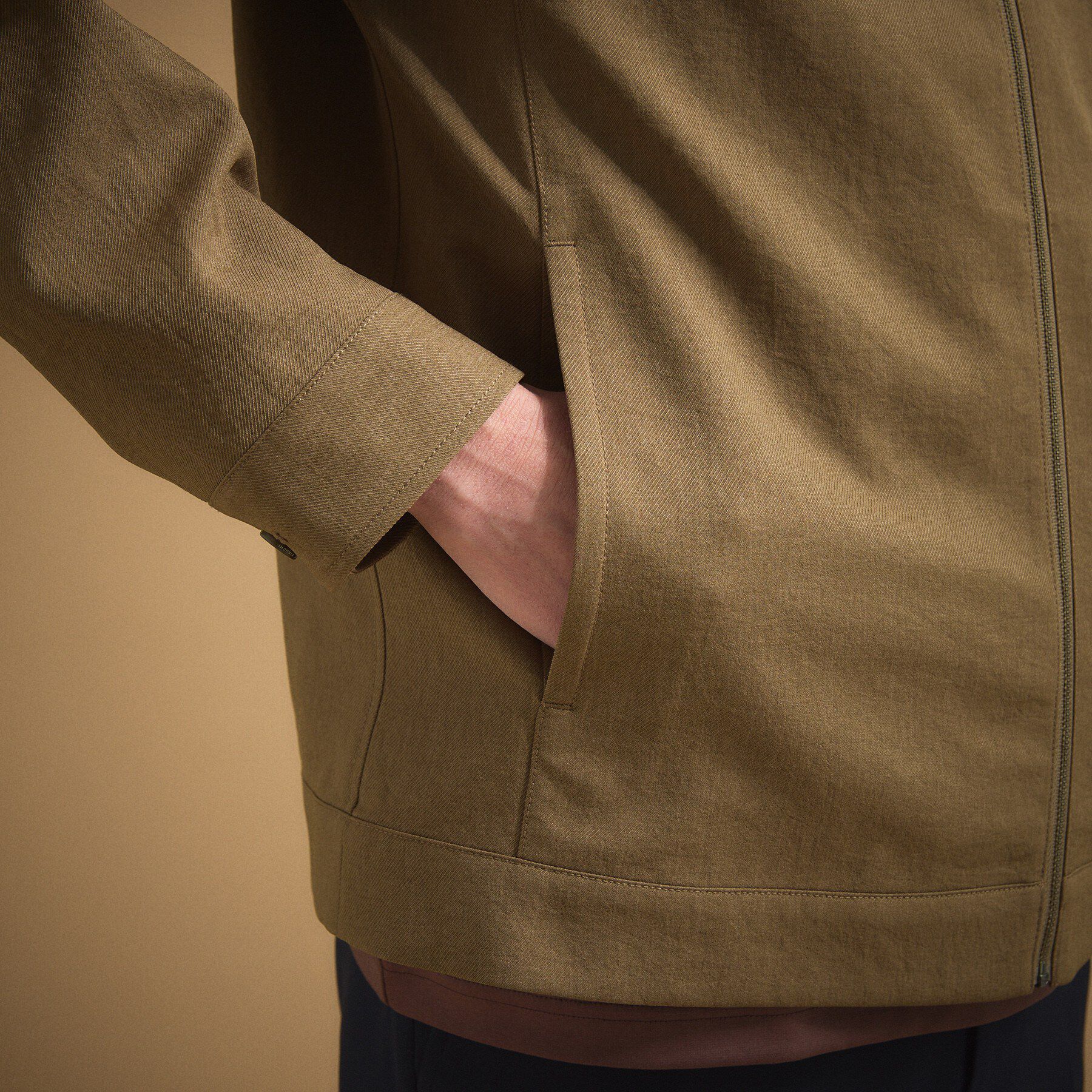 TAKEO KIKUCHI「リネンライクカルゼ リブブルゾン」|ブルゾン・スタジャン|