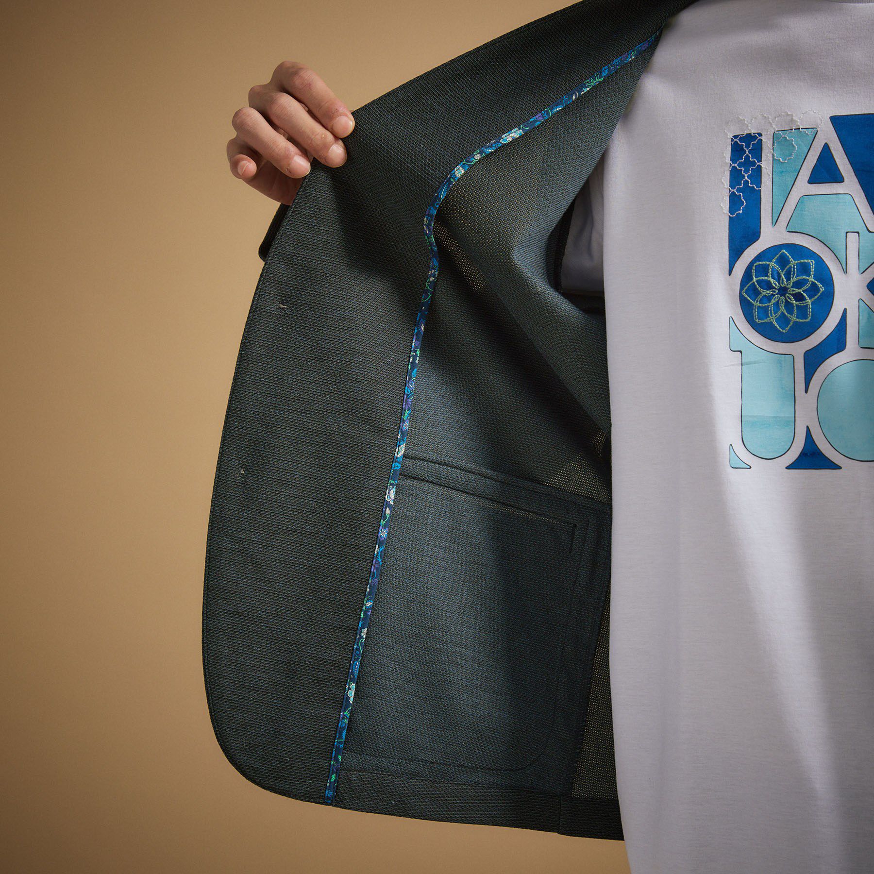 TAKEO KIKUCHI「【抗菌防臭】バーズアイメッシュノーカラージャケット」|カーディガン|