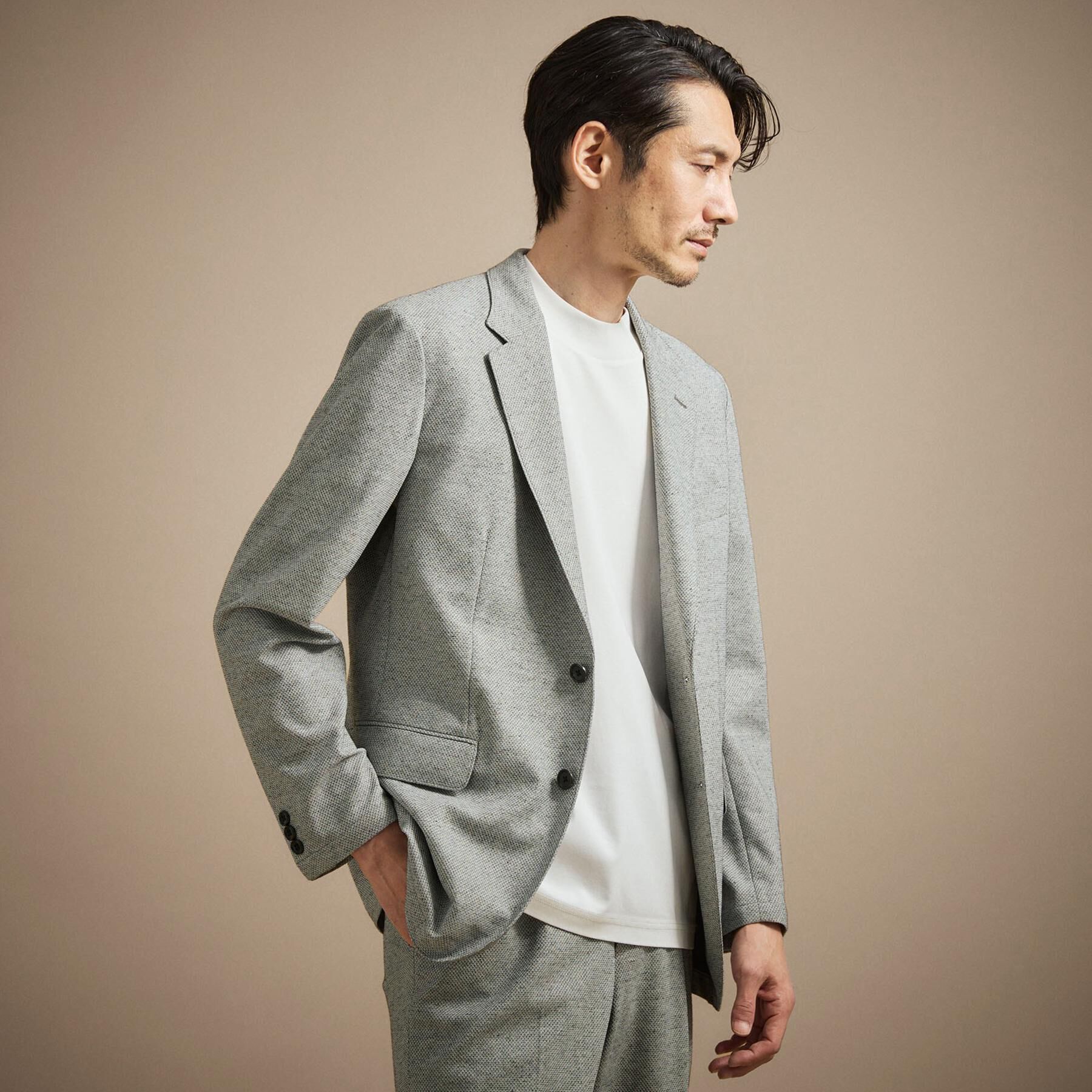 TAKEO KIKUCHI「【抗菌防臭】CALCULO（R）ジャージ ジャケット」|テーラードジャケット|