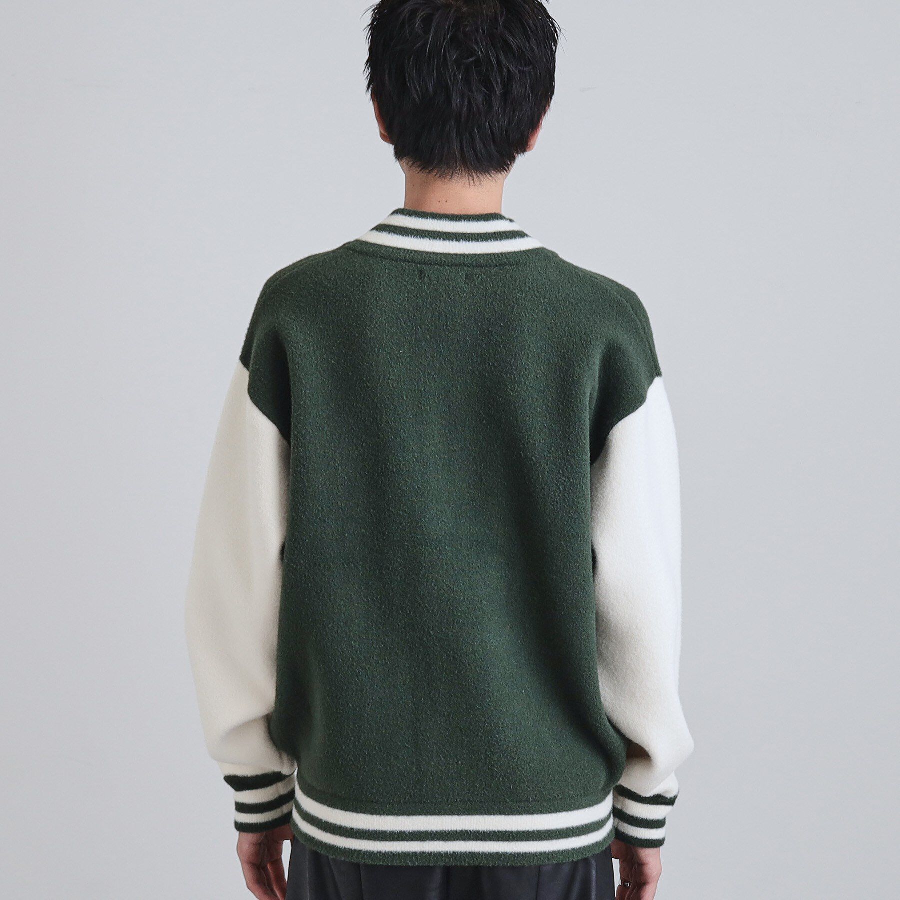 tk.TAKEO KIKUCHI「ダブルジャカードニットスタジャン」|ブルゾン・スタジャン|