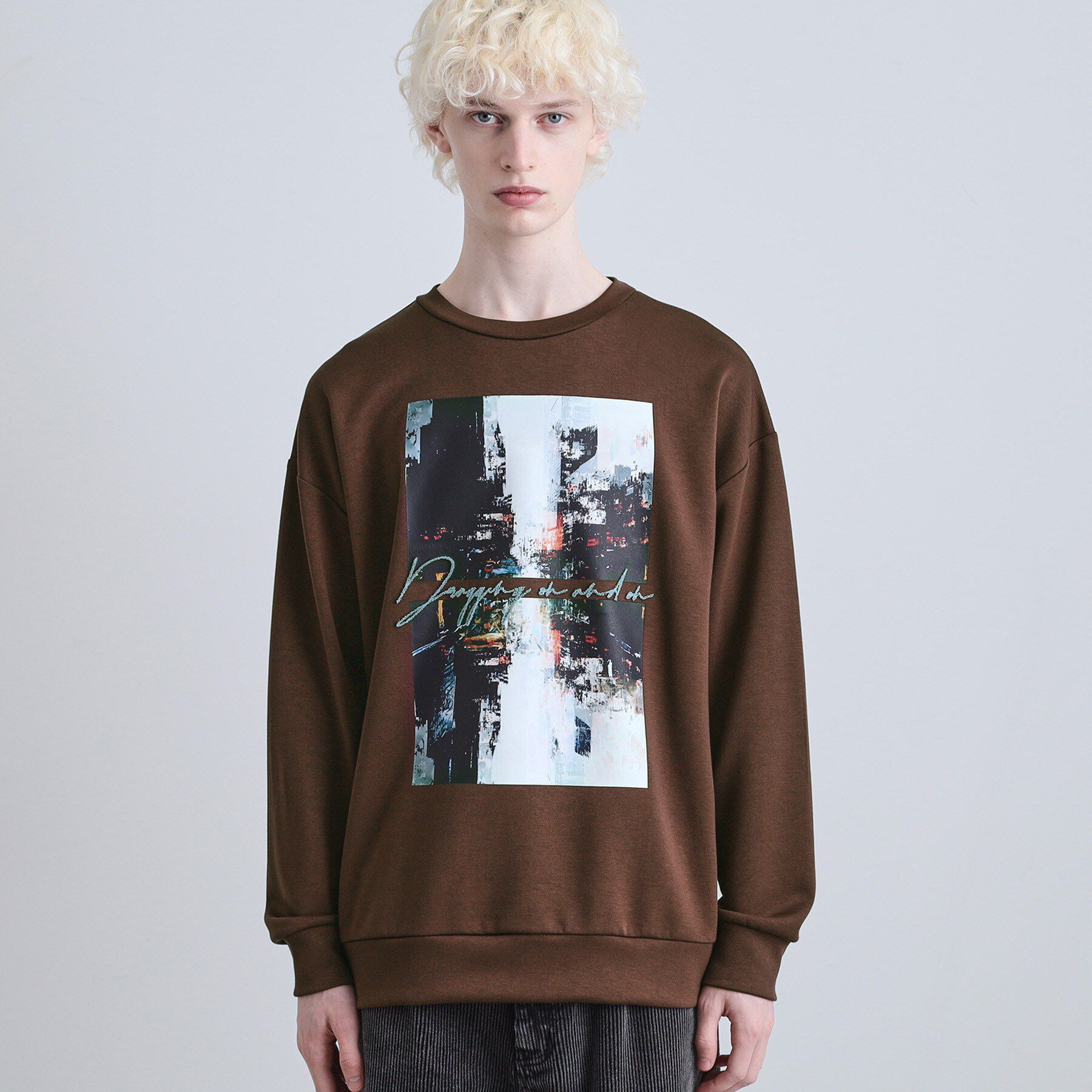 tk.TAKEO KIKUCHI「アーバングラフィックブラシ刺繍長袖Tシャツ」|Tシャツ・カットソー|