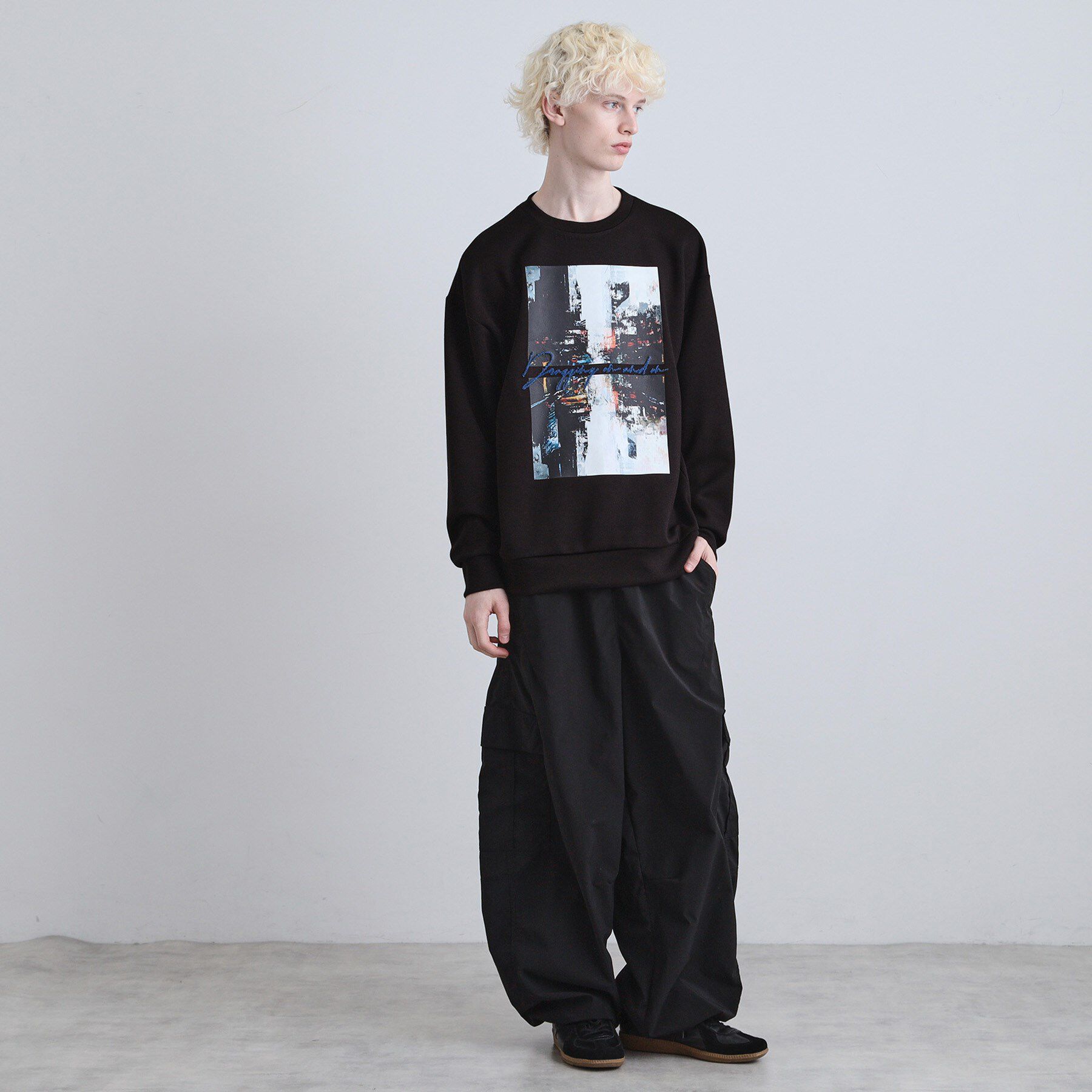 tk.TAKEO KIKUCHI「アーバングラフィックブラシ刺繍長袖Tシャツ」|Tシャツ・カットソー|