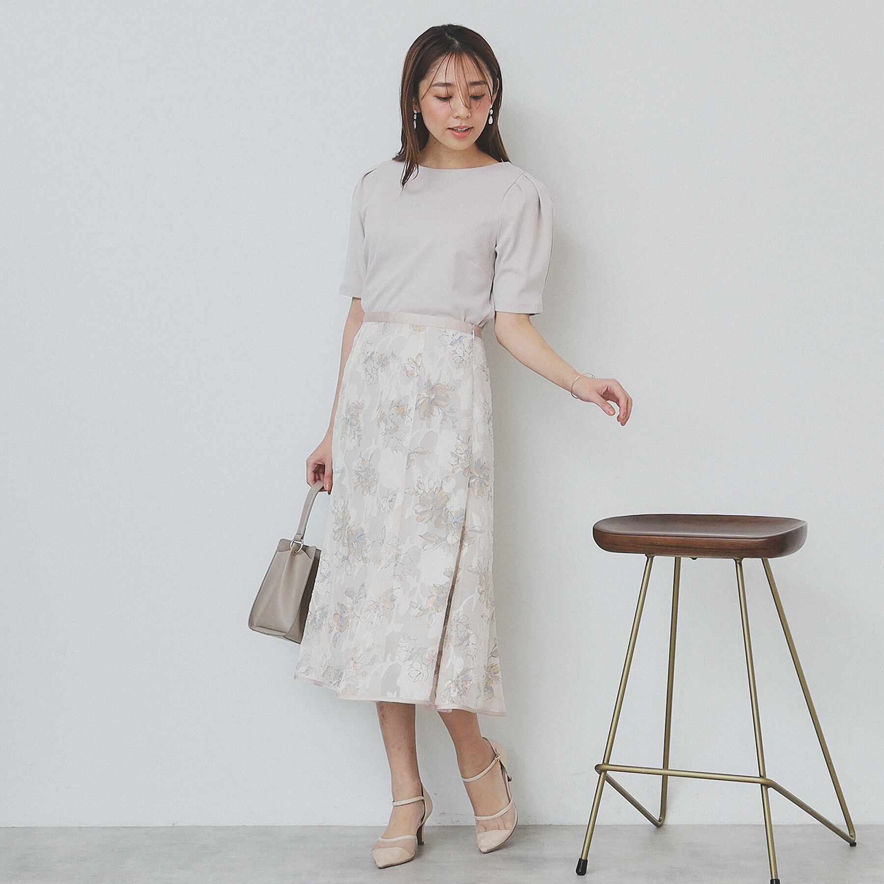 index「《10色展開/XS-LLサイズ》コットンスムースタックスリーブトップス【UV/接触冷感/洗濯機洗い可」|Tシャツ・カットソー|