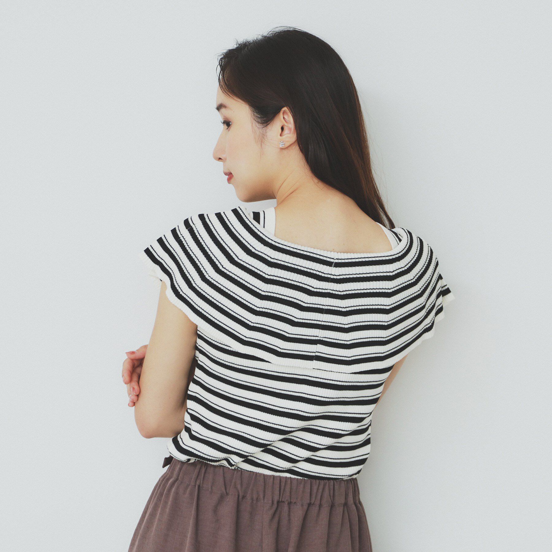 index「前後2wayオフショルビッグカラーニット【洗濯機洗い可/抗ピル】」|ニット・セーター|