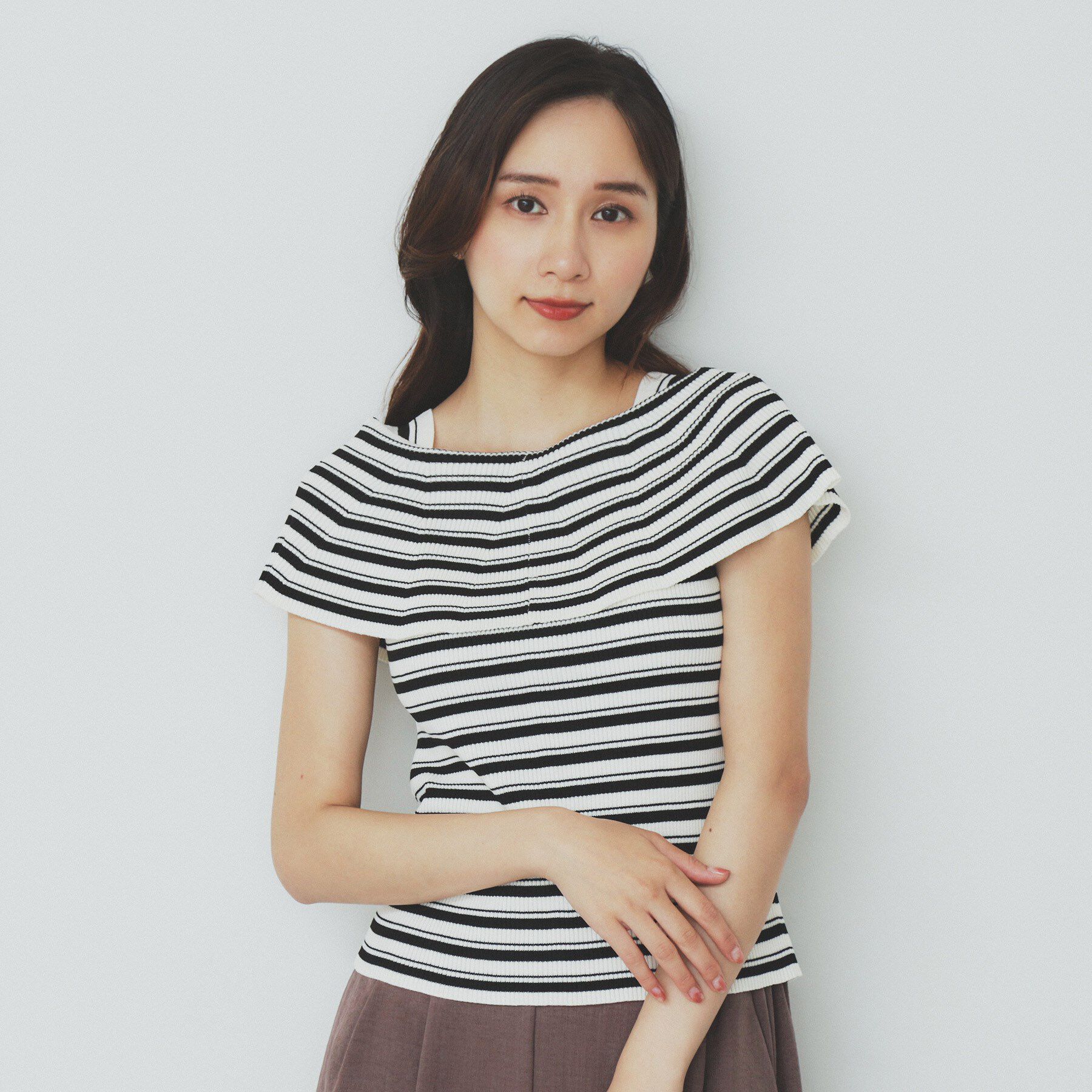 index「前後2wayオフショルビッグカラーニット【洗濯機洗い可/抗ピル】」|ニット・セーター|