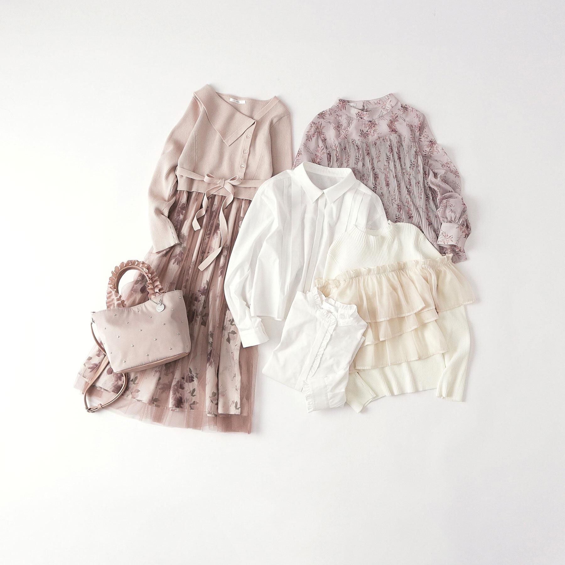 index「持ち手フリルビジューミドルトートバッグ【2WAY】」|トートバッグ|