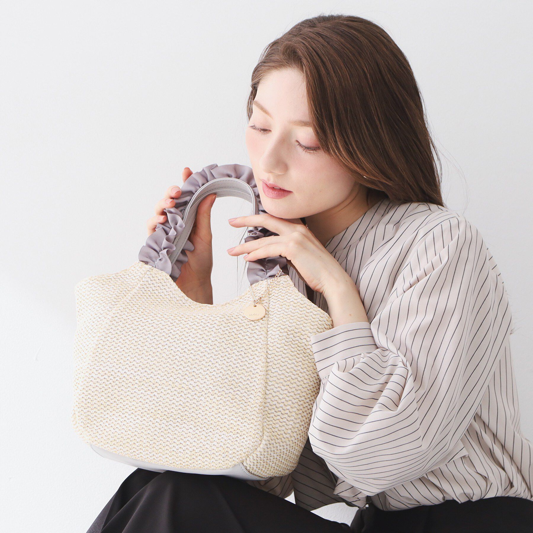 index「2WAYフリルハンドルPPミドルトート」|トートバッグ|