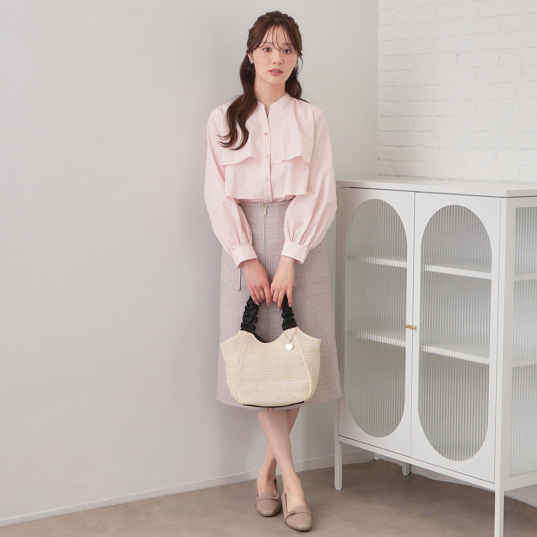 index「2WAYフリルハンドルPPミドルトート」|トートバッグ|