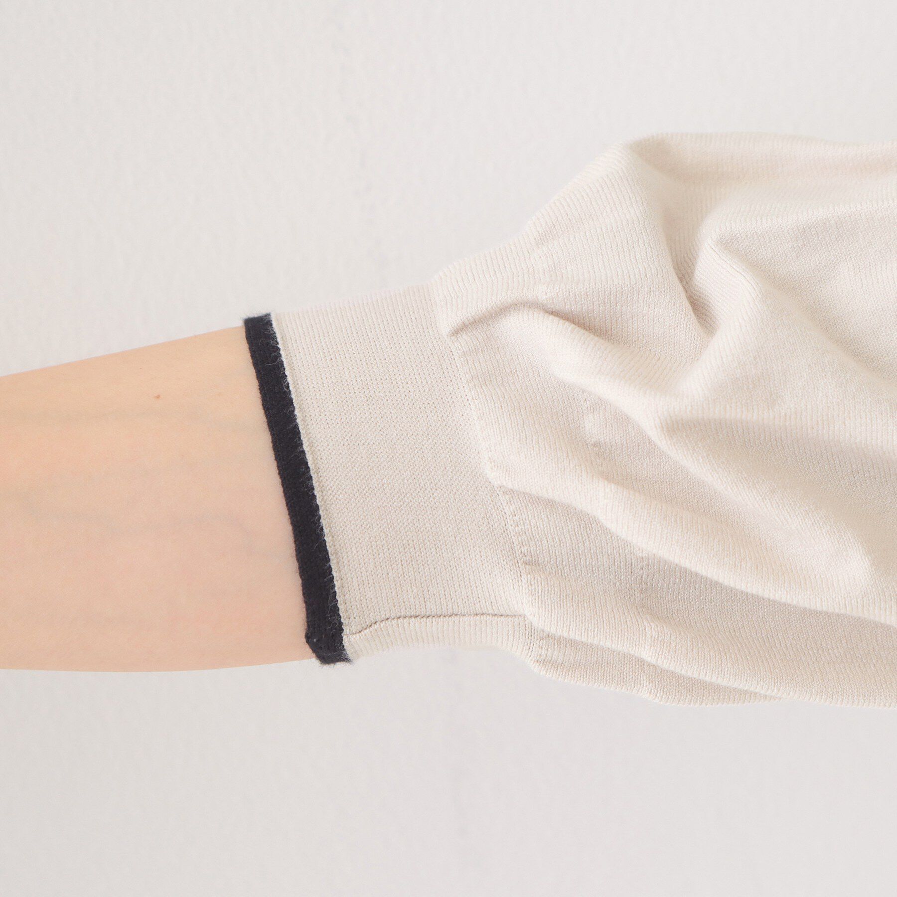 index「バルーン風スリーブバイカラーニット【洗濯機OK】」|ニット・セーター|