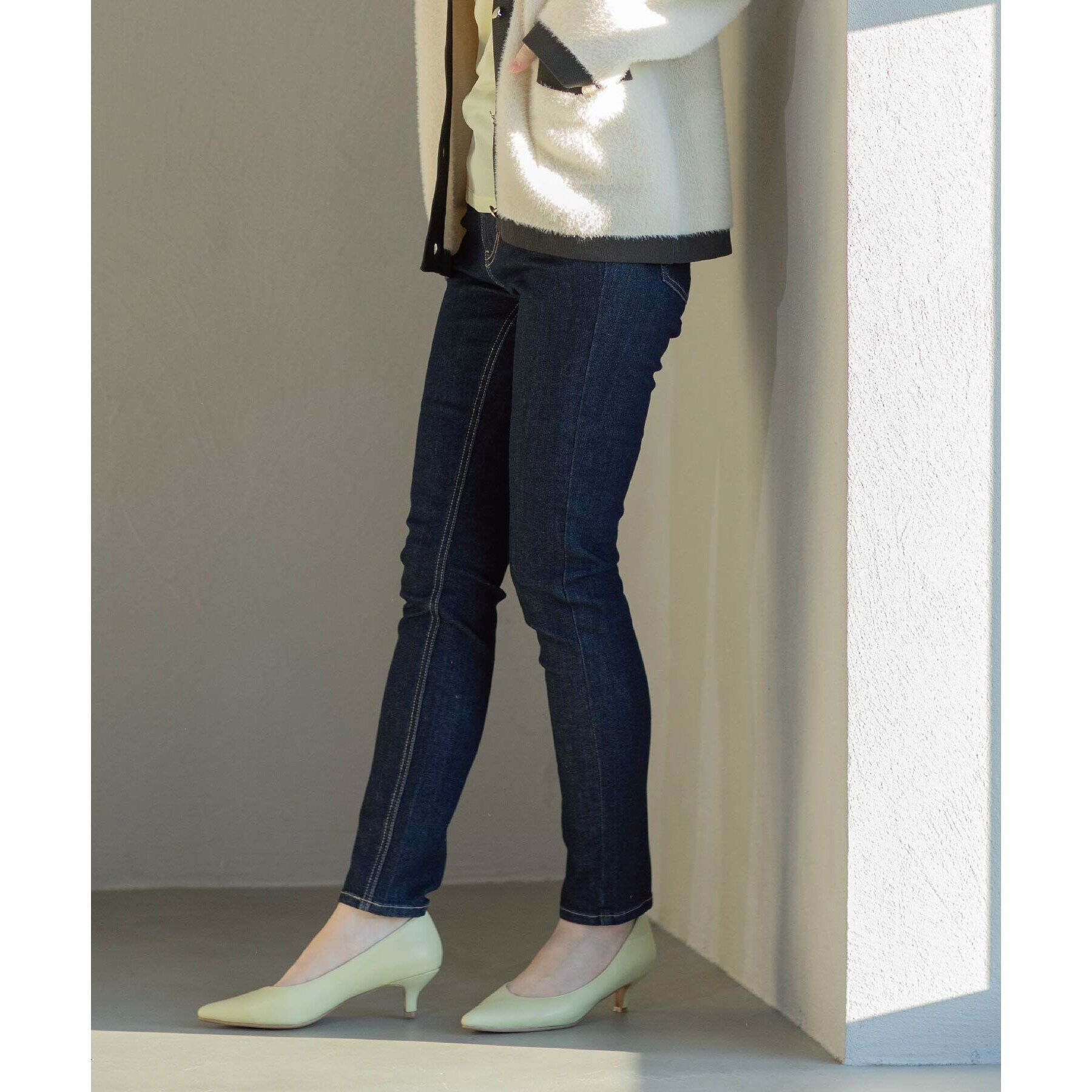 OPAQUE.CLIP「《SS-LLsize》ライクラストレッチスキニーデニムパンツ【洗濯機洗い可】」|デニム|