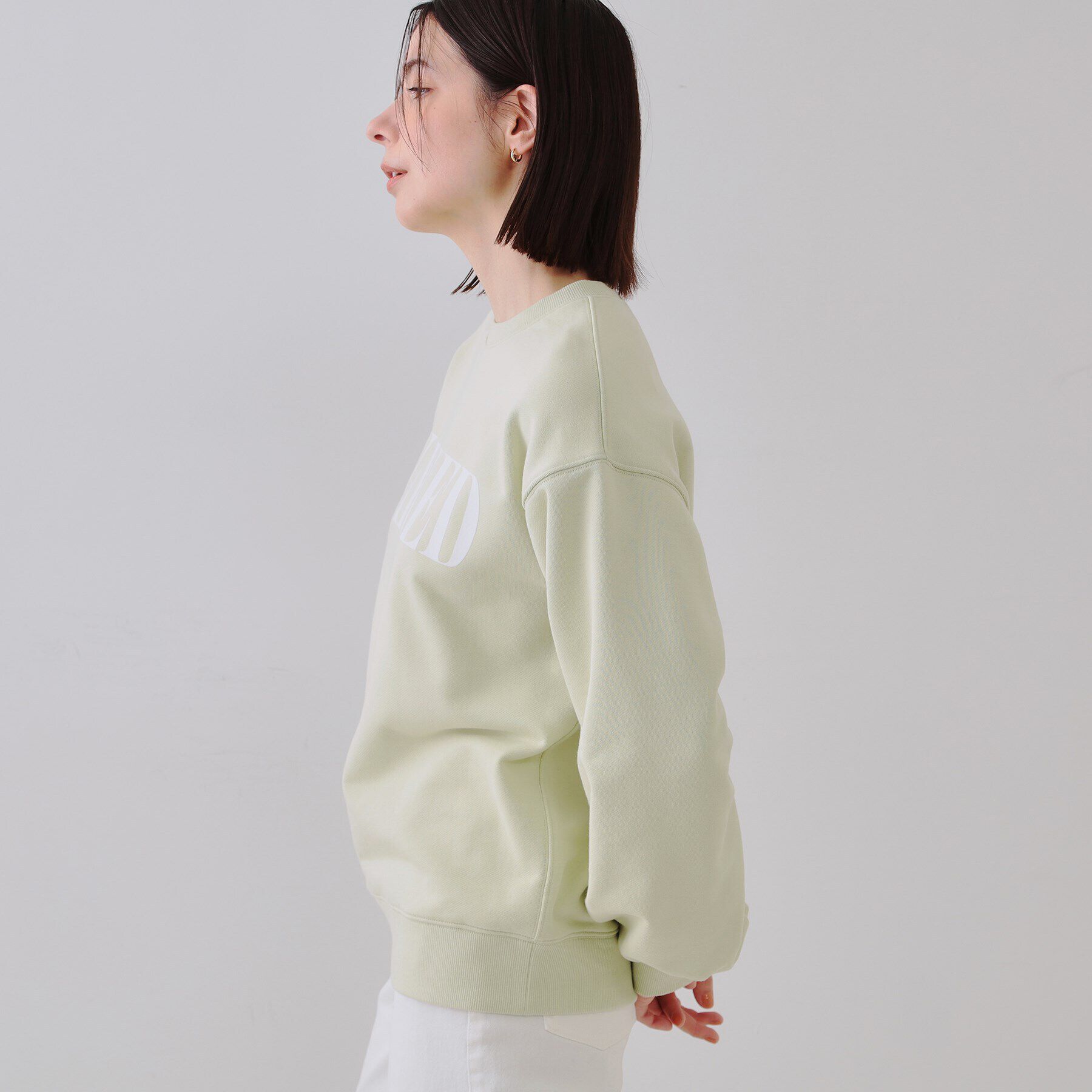 OPAQUE.CLIP「フロッキーロゴスウェット【洗濯機洗い可】」|Tシャツ・カットソー|