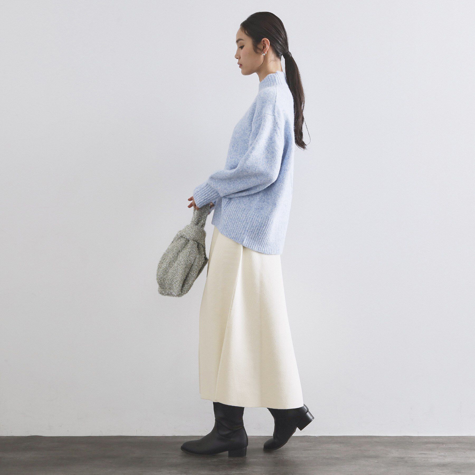 OPAQUE.CLIP「ニットフレアスカート/セットアップ対応【洗濯機OK】」|スカート|