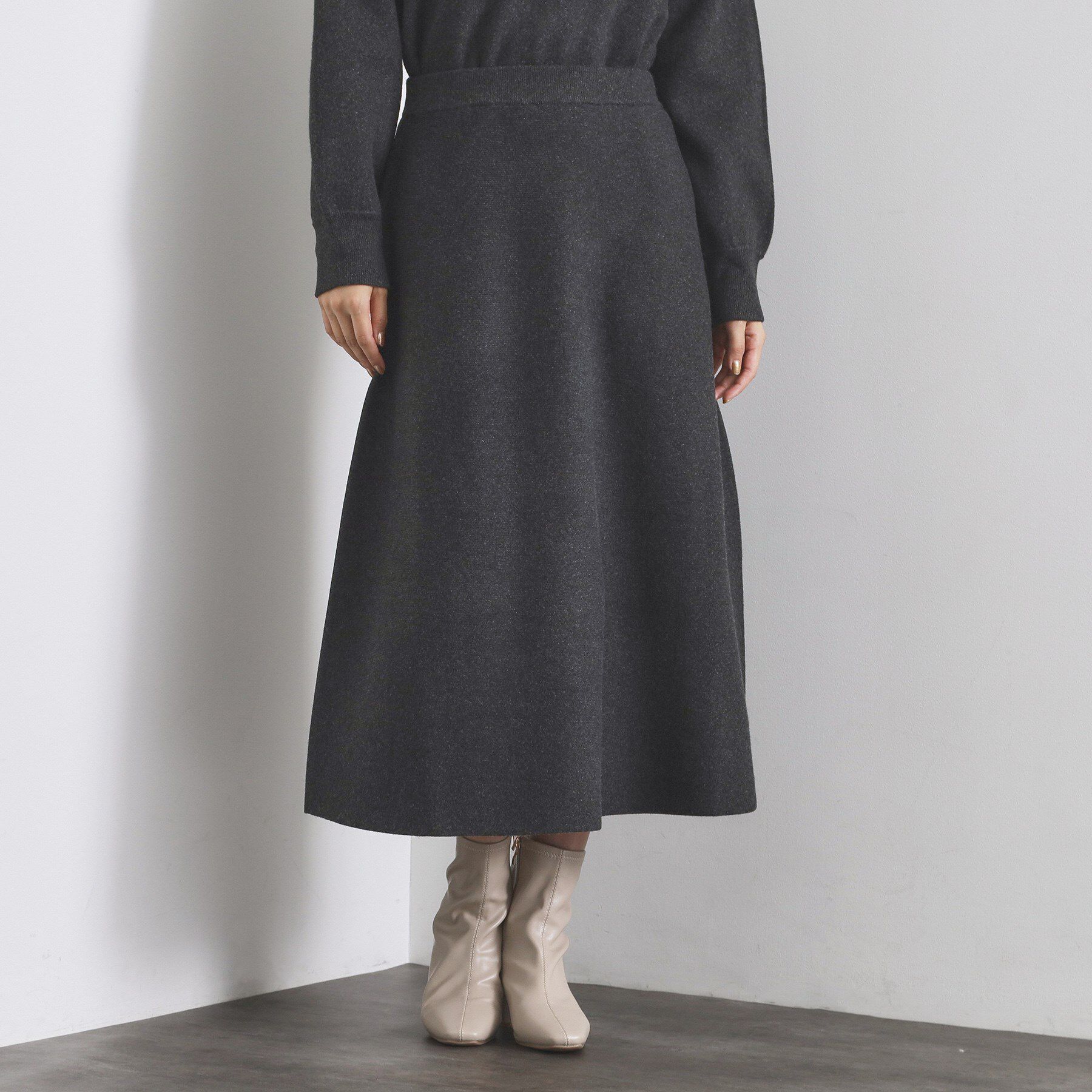 OPAQUE.CLIP「ニットフレアスカート/セットアップ対応【洗濯機OK】」|スカート|