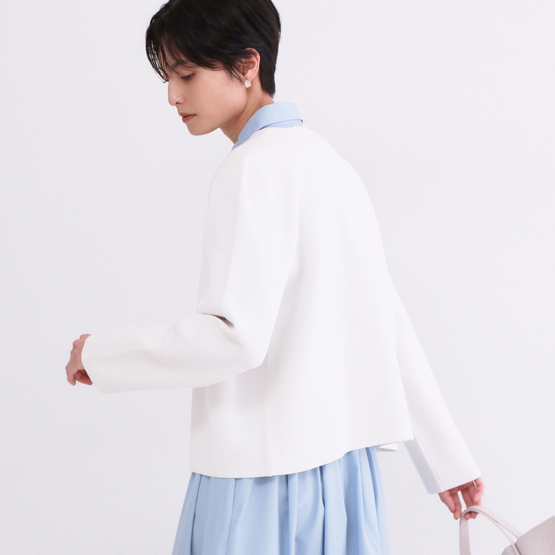 OPAQUE.CLIP「スナップボタンニットカーディガン【洗濯機OK/抗ピル】」|カーディガン|