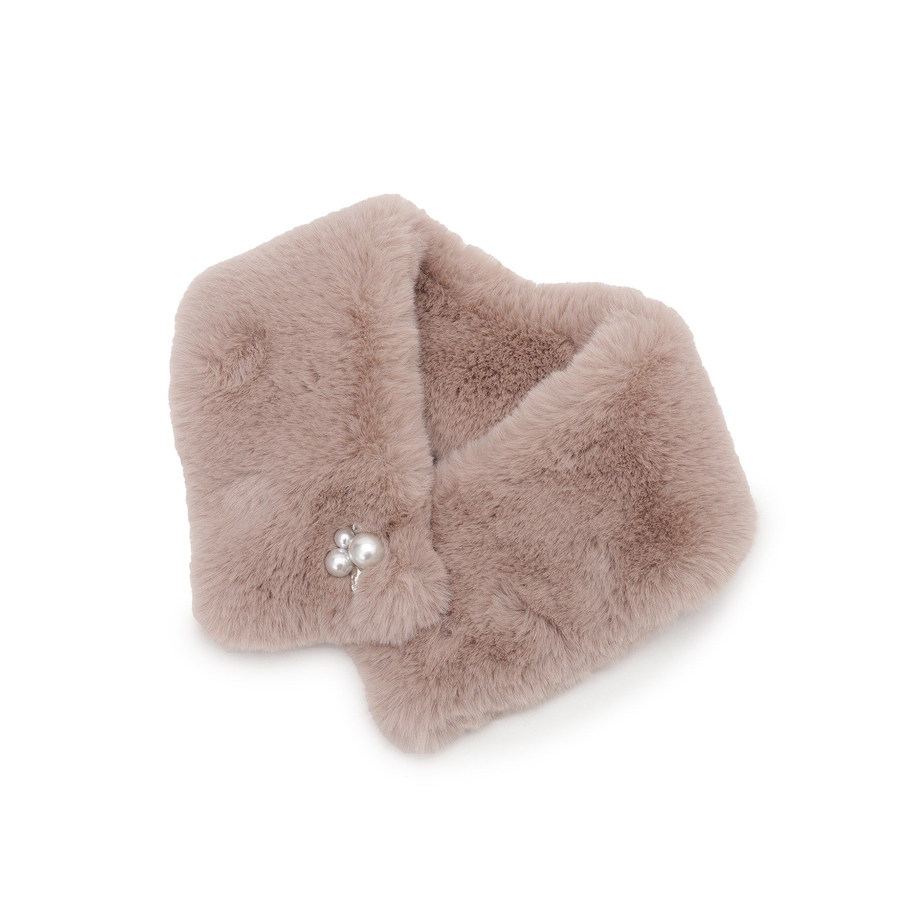 Couture broach「エコファービジューパール調ティペット」|ストール|