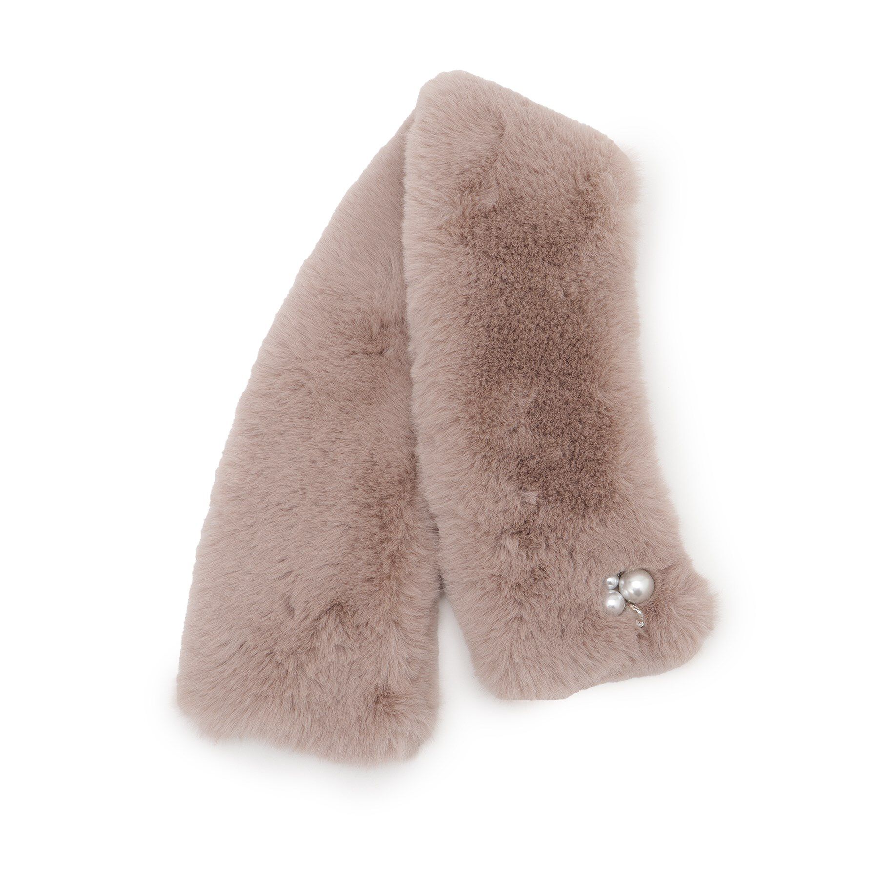 Couture broach「エコファービジューパール調ティペット」|ストール|