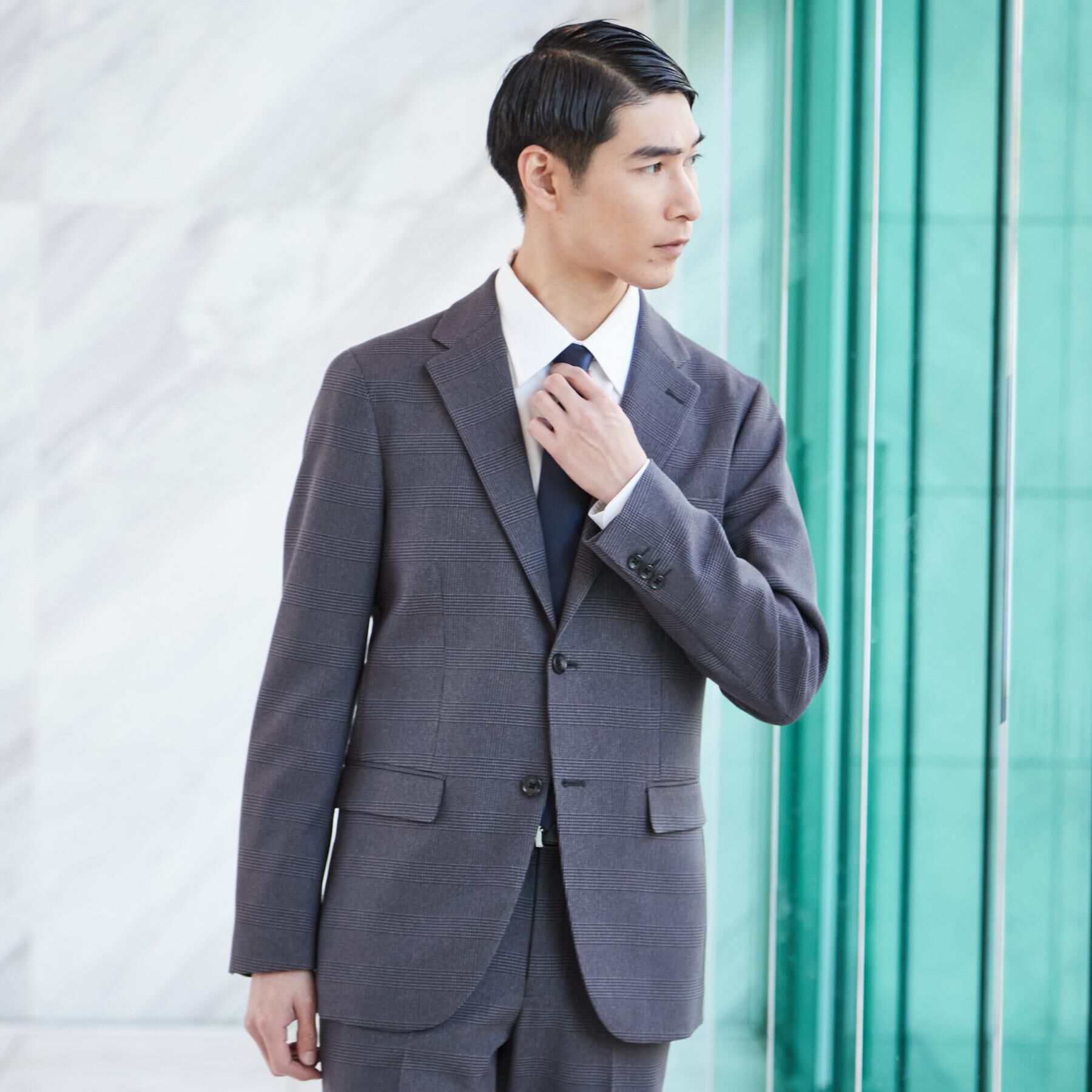 THE SHOP TK「【セットアップ可/防シワ/洗濯機OK】AVANT WOOLYグレンチェックジャケット」|テーラードジャケット|