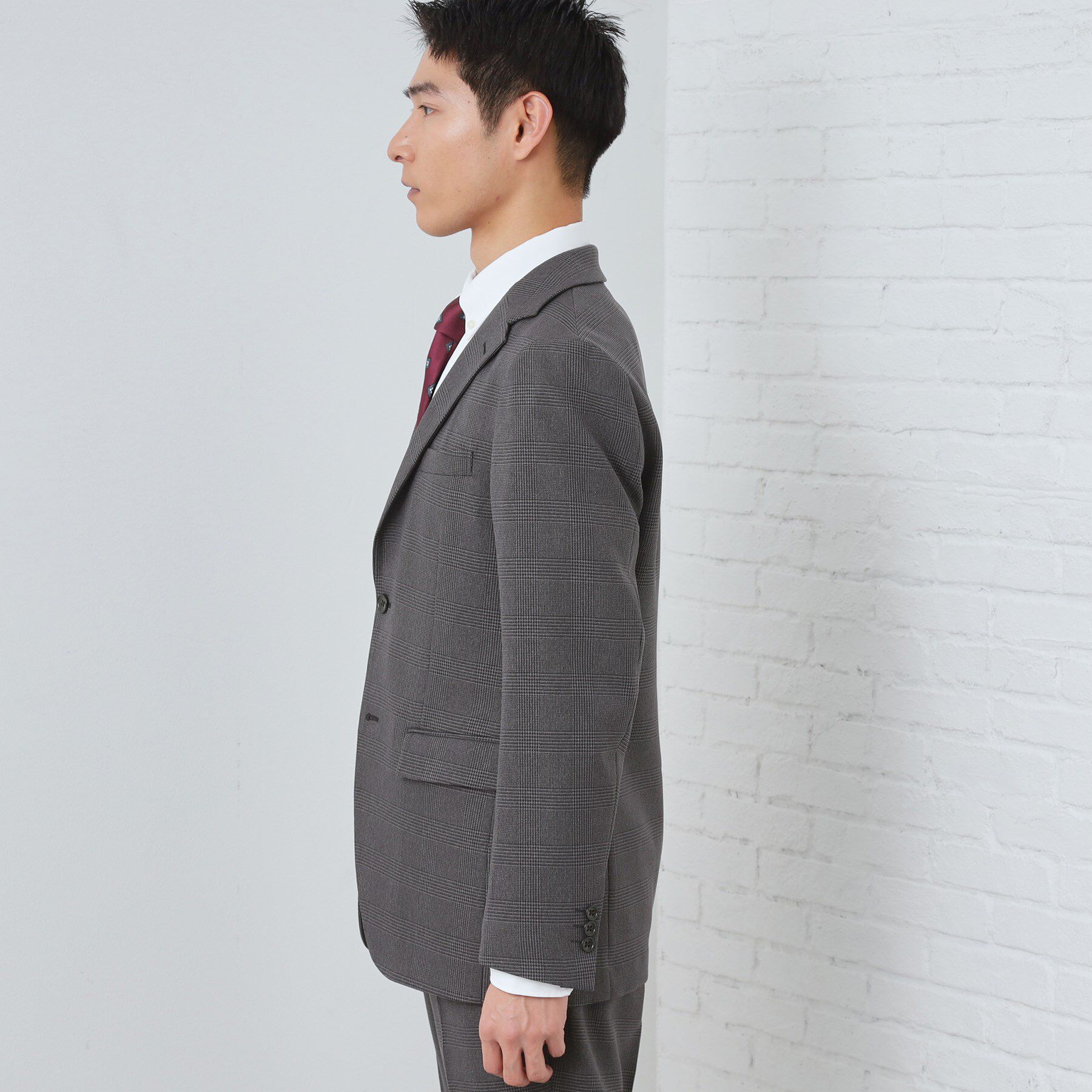 THE SHOP TK「【セットアップ可/防シワ/洗濯機OK】AVANT WOOLYグレンチェックジャケット」|テーラードジャケット|