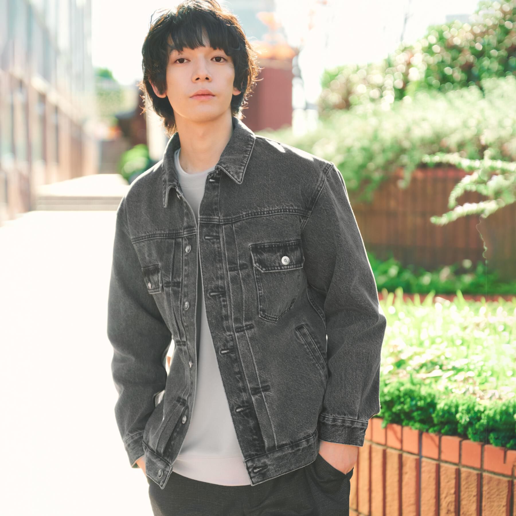 THE SHOP TK「【大人にも取り入れやすい】デニムジャケット セットアップ可/洗濯機OK」|ブルゾン・スタジャン|