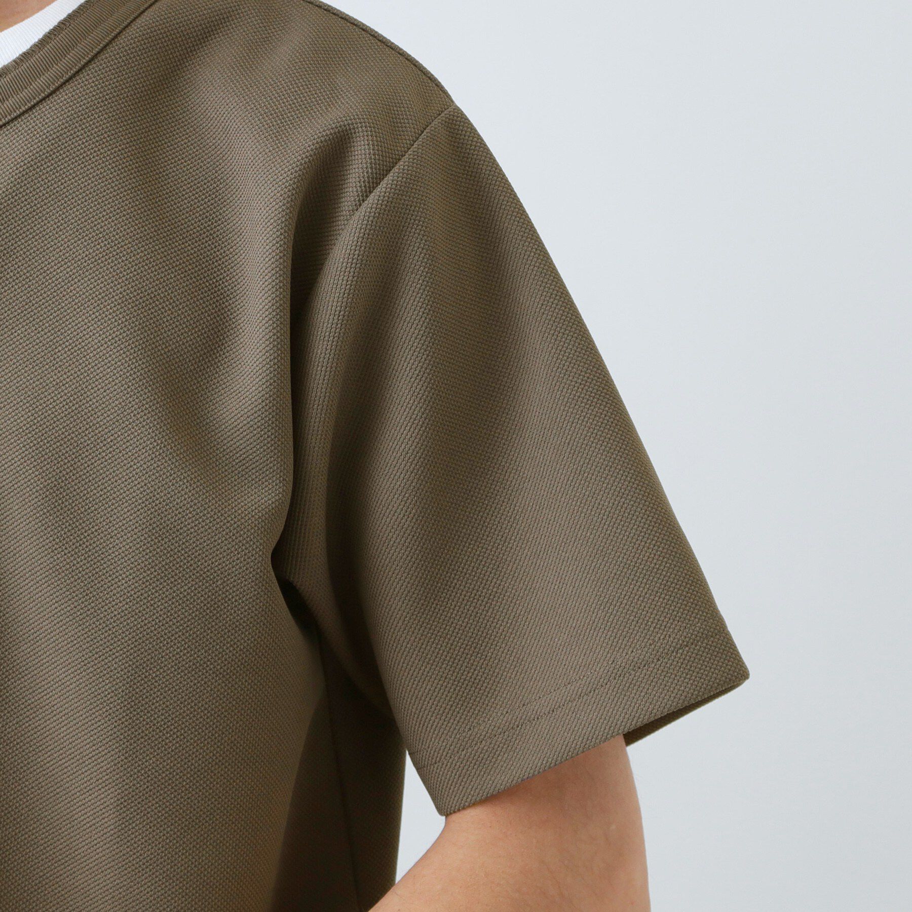 THE SHOP TK「【1枚でちゃんとして見える】ヘンリーネック レイヤード風 半袖Tシャツ 洗濯機OK」|Tシャツ・カットソー|