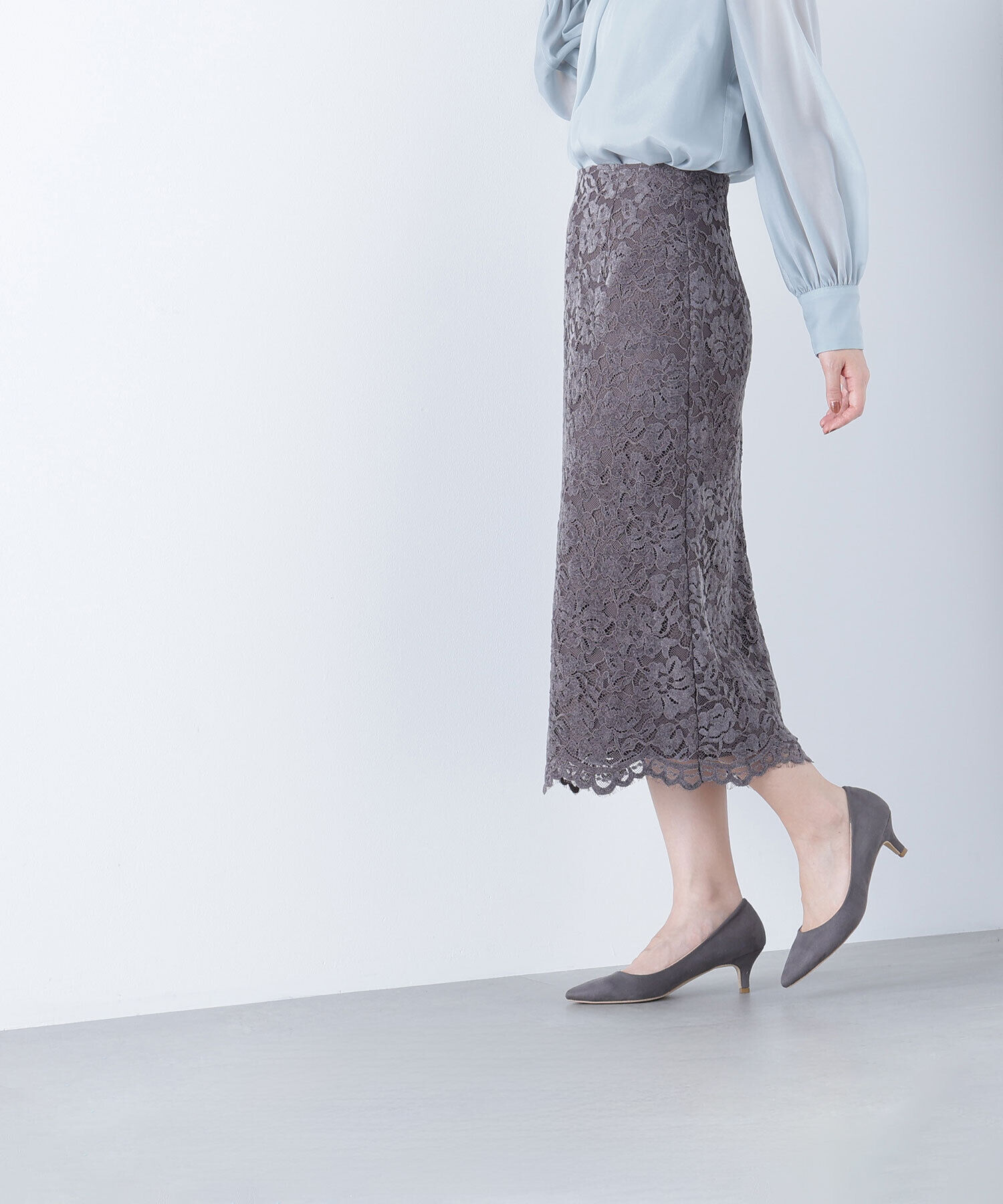  「モールレースナロースカート」|スカート|
