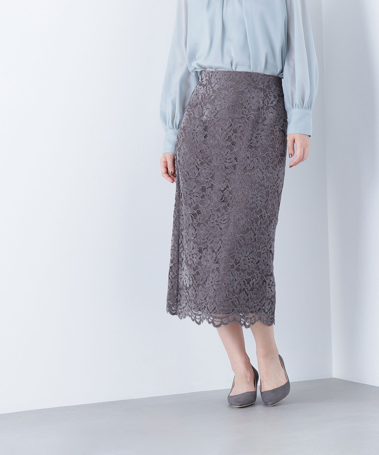  「モールレースナロースカート」|スカート|