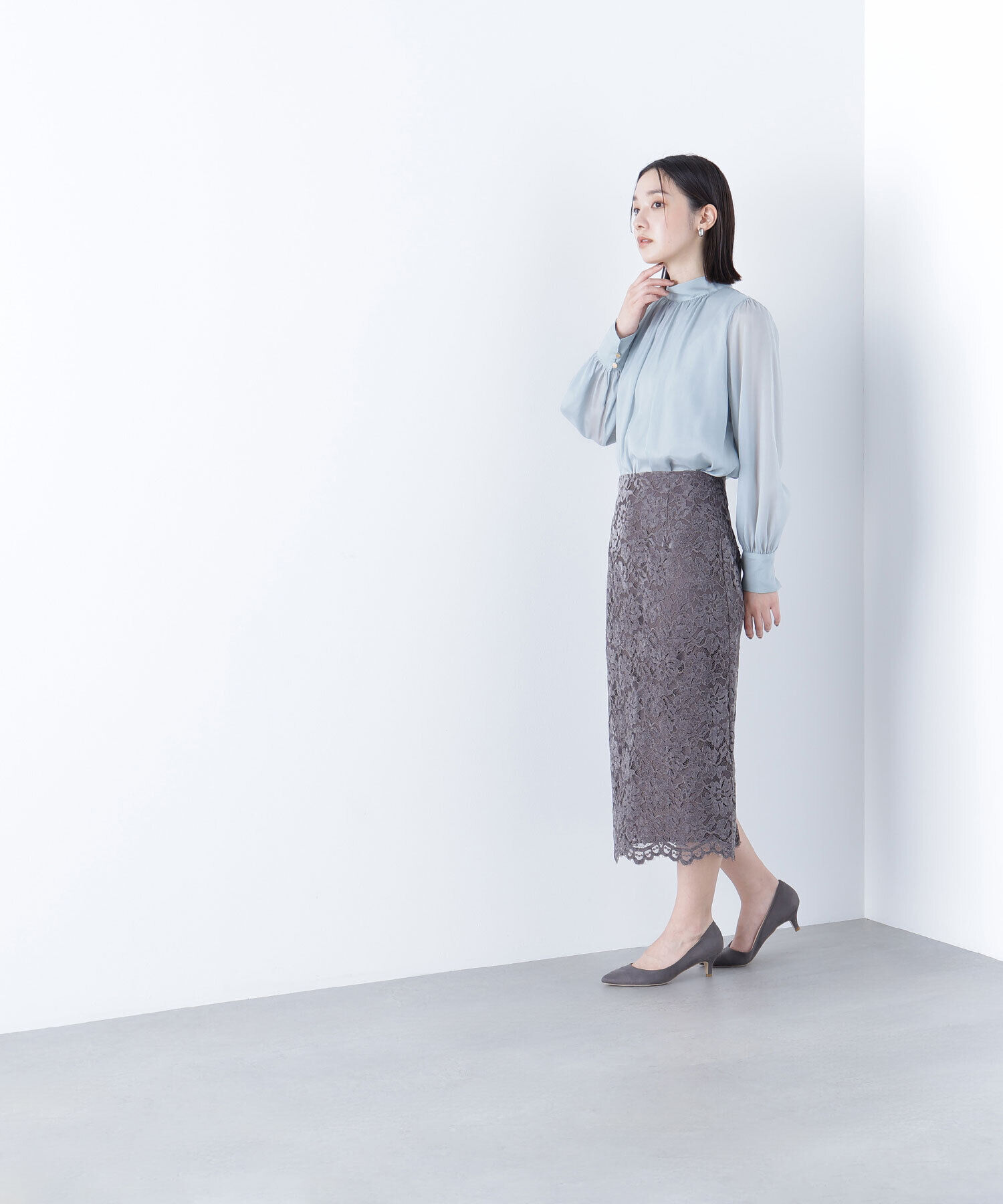  「モールレースナロースカート」|スカート|