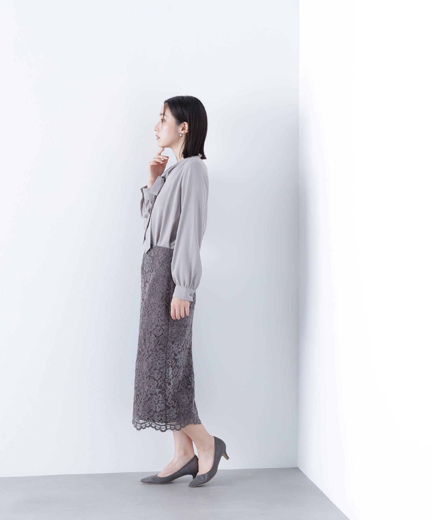  「モールレースナロースカート」|スカート|